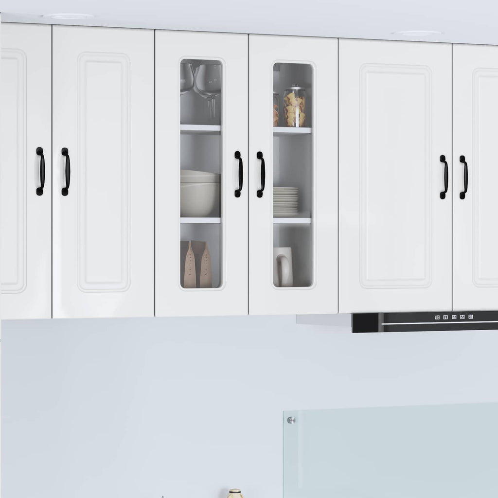 vidaXL Front do zmywarki Kalmar Wysoki połysk biały 60 x 31 x 80 cm