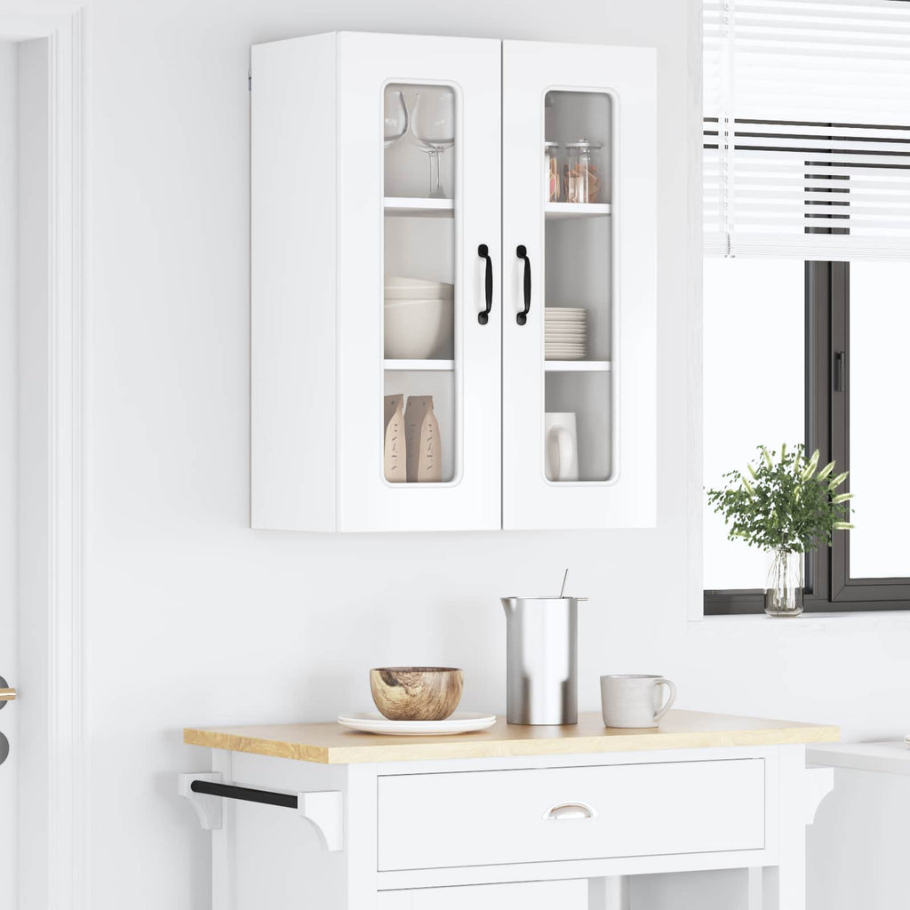 vidaXL Front do zmywarki Kalmar Wysoki połysk biały 60 x 31 x 80 cm