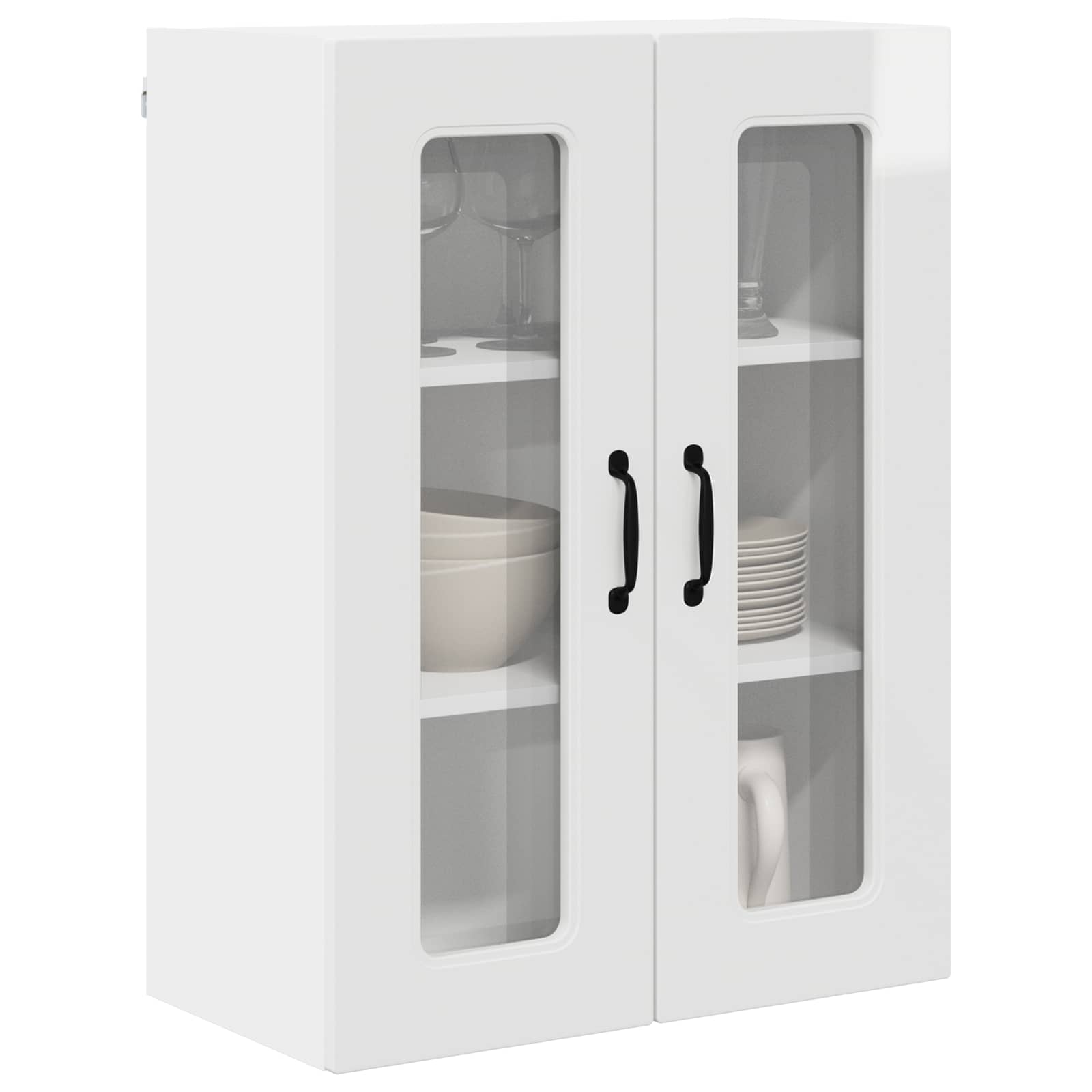 vidaXL Front do zmywarki Kalmar Wysoki połysk biały 60 x 31 x 80 cm