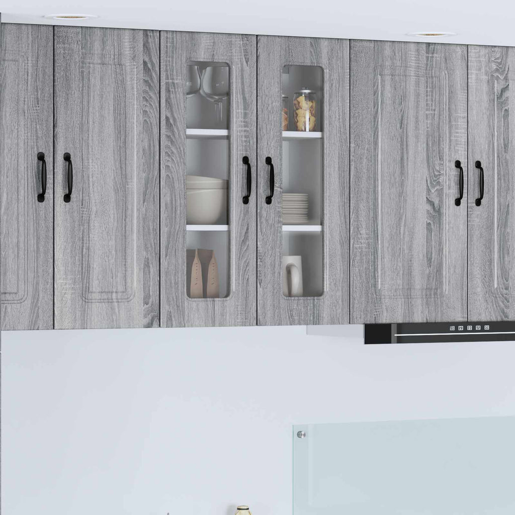 vidaXL Front do zmywarki Kalmar Szary Sonoma 60 x 31 x 80 cm