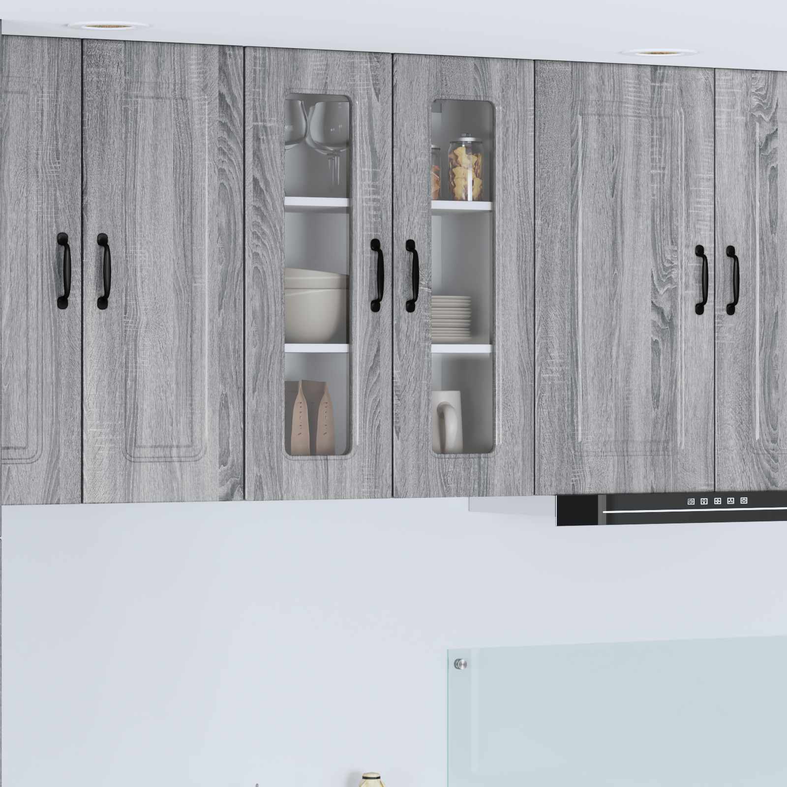 vidaXL Front do zmywarki Kalmar Szary Sonoma 60 x 31 x 80 cm