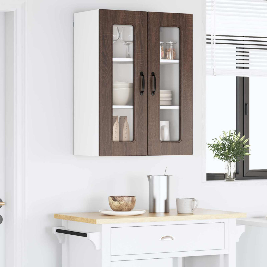 vidaXL Front do zmywarki Kalmar Brązowy dąb 60 x 31 x 80 cm