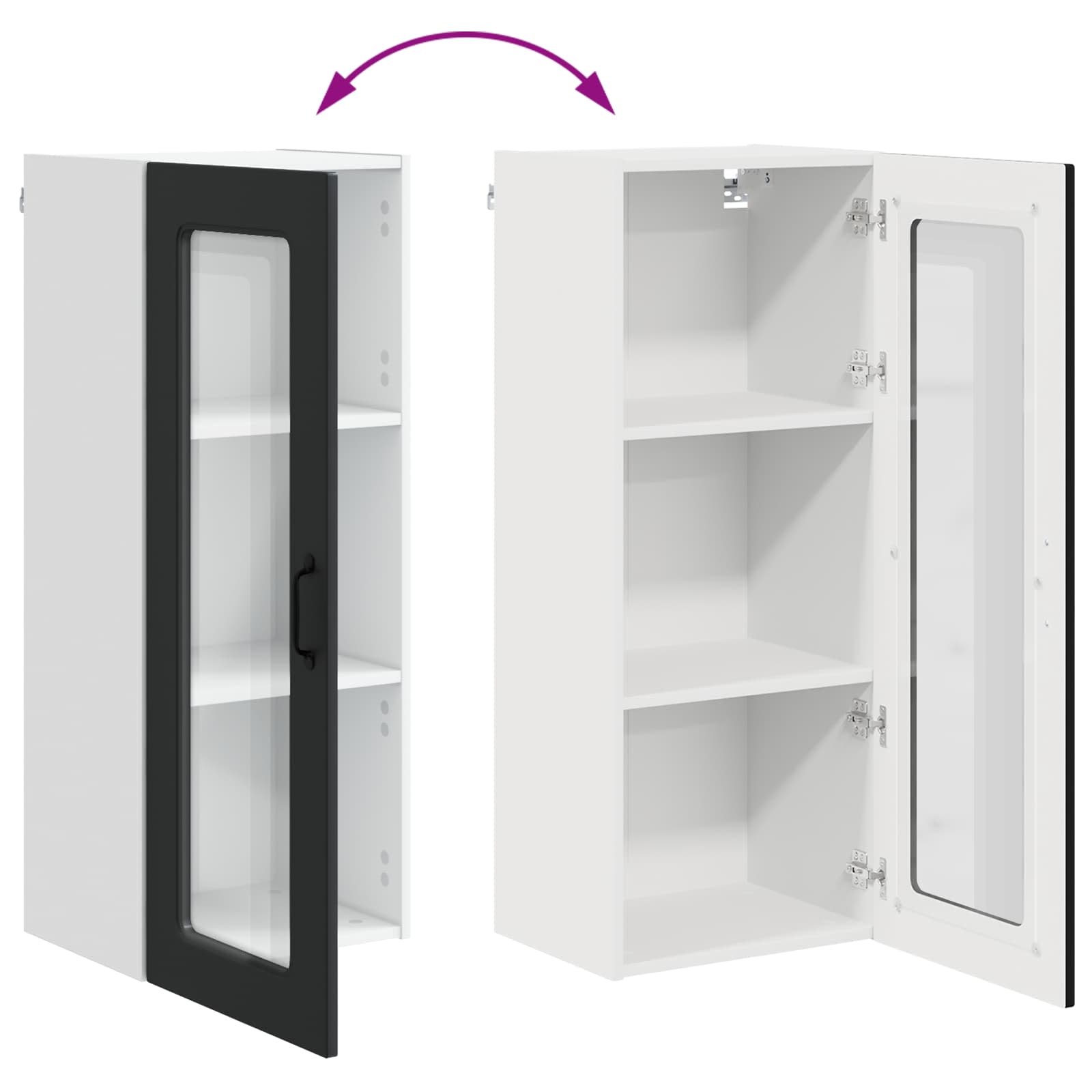 vidaXL Front do zmywarki Kalmar Czarny 40 x 31 x 100 cm