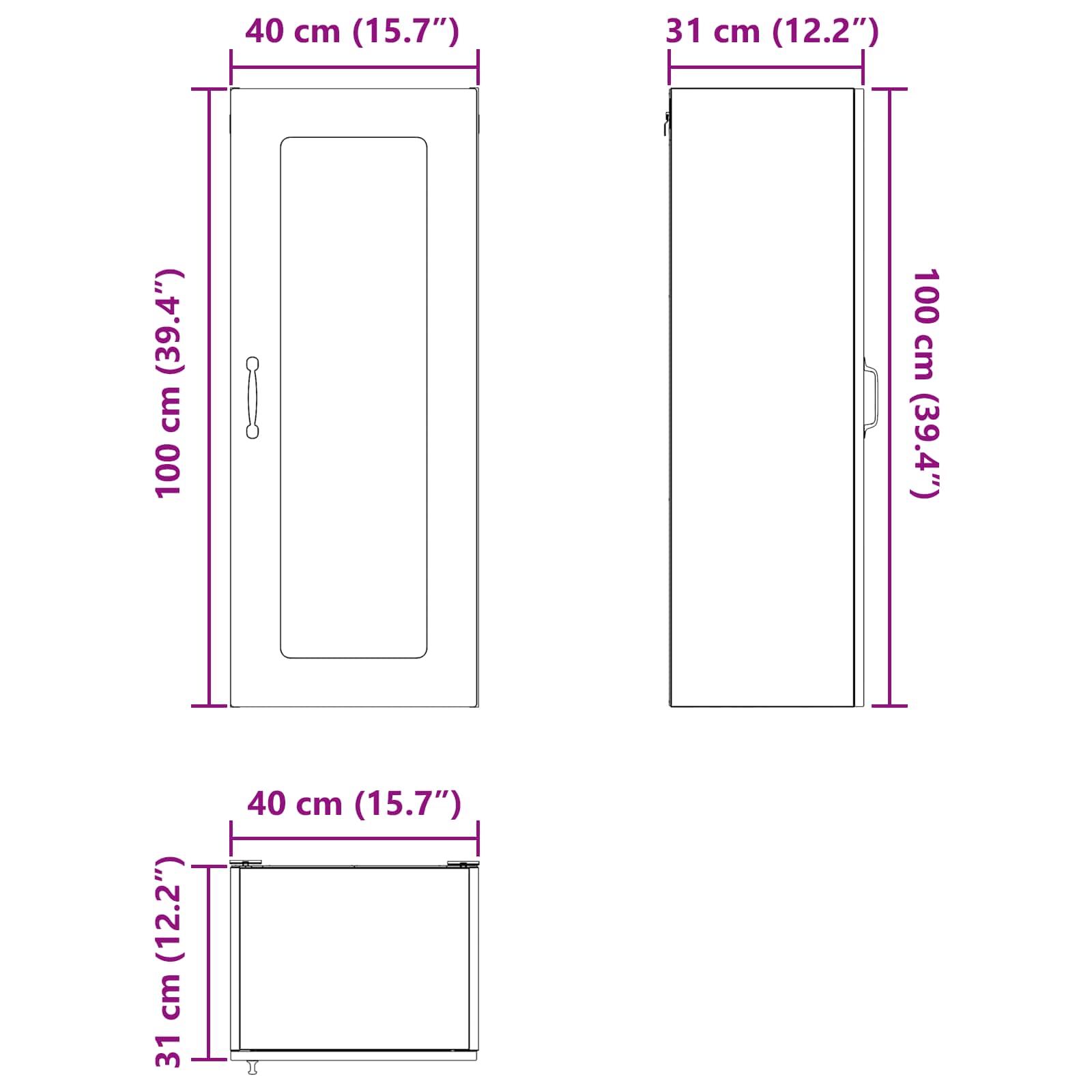 vidaXL Front do zmywarki Kalmar Betonowy szary 40 x 31 x 100 cm