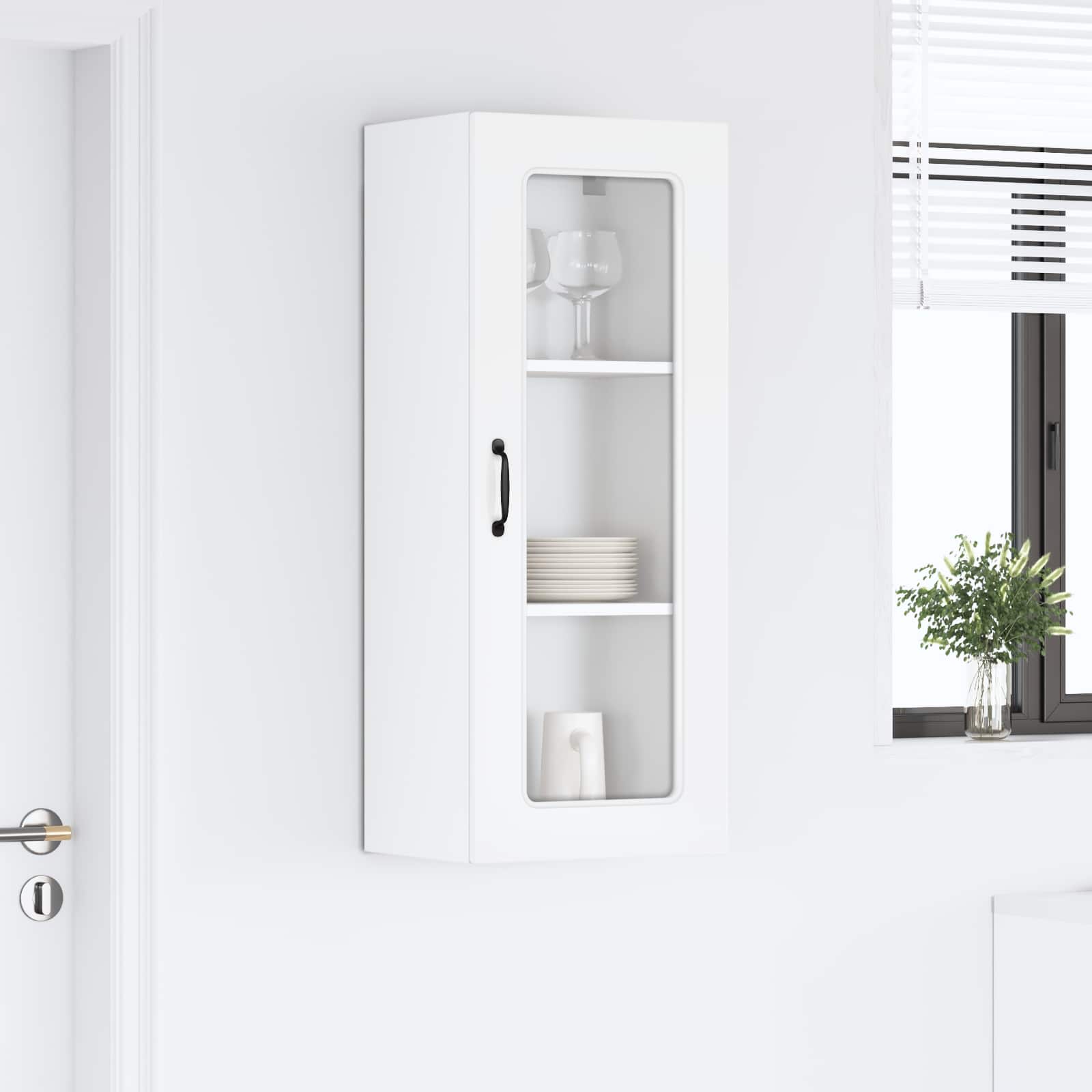 vidaXL Front do zmywarki Kalmar Wysoki połysk biały 40 x 31 x 100 cm