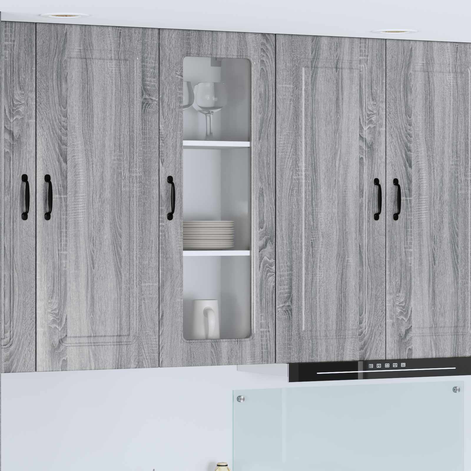 vidaXL Front do zmywarki Kalmar Szary Sonoma 40 x 31 x 100 cm