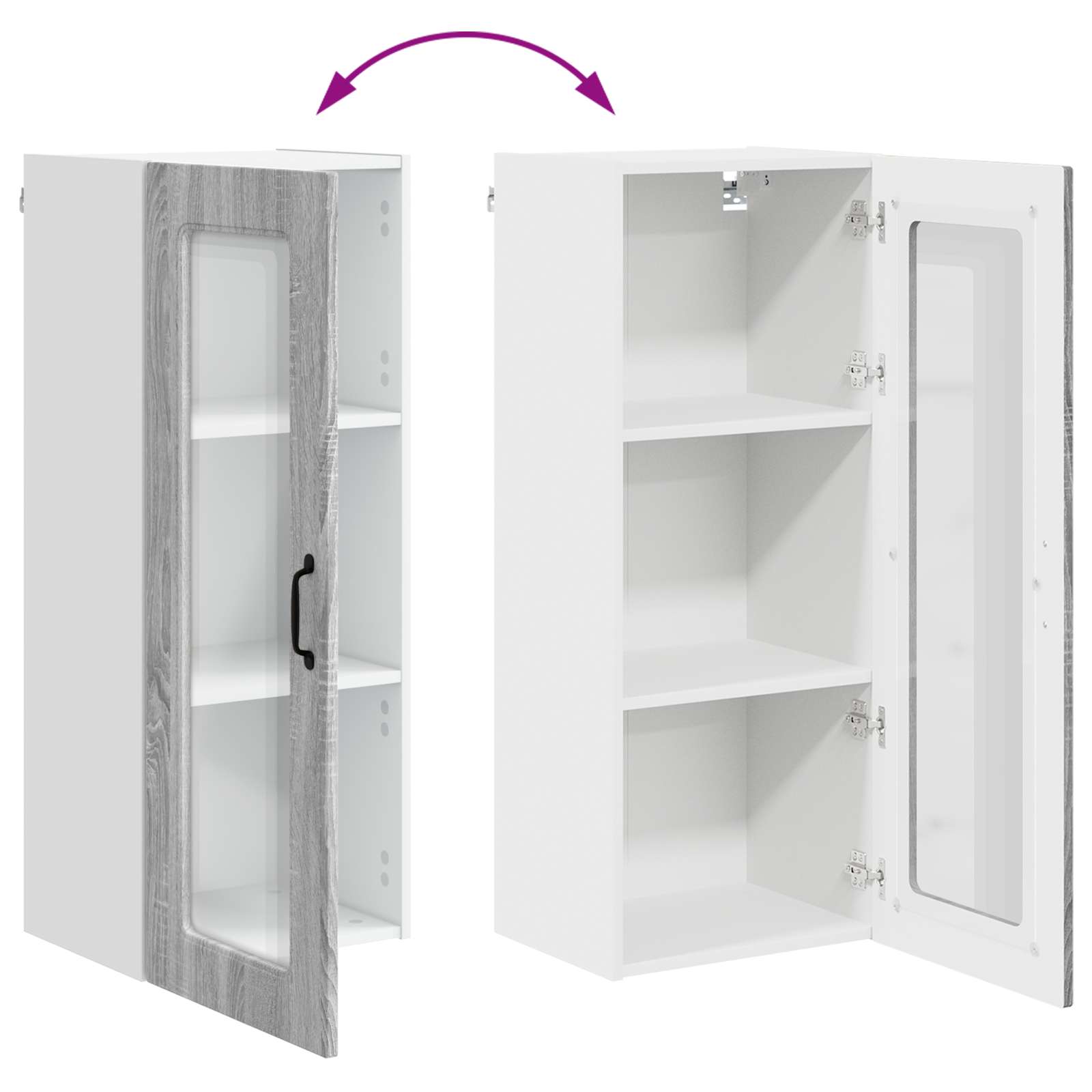vidaXL Front do zmywarki Kalmar Szary Sonoma 40 x 31 x 100 cm