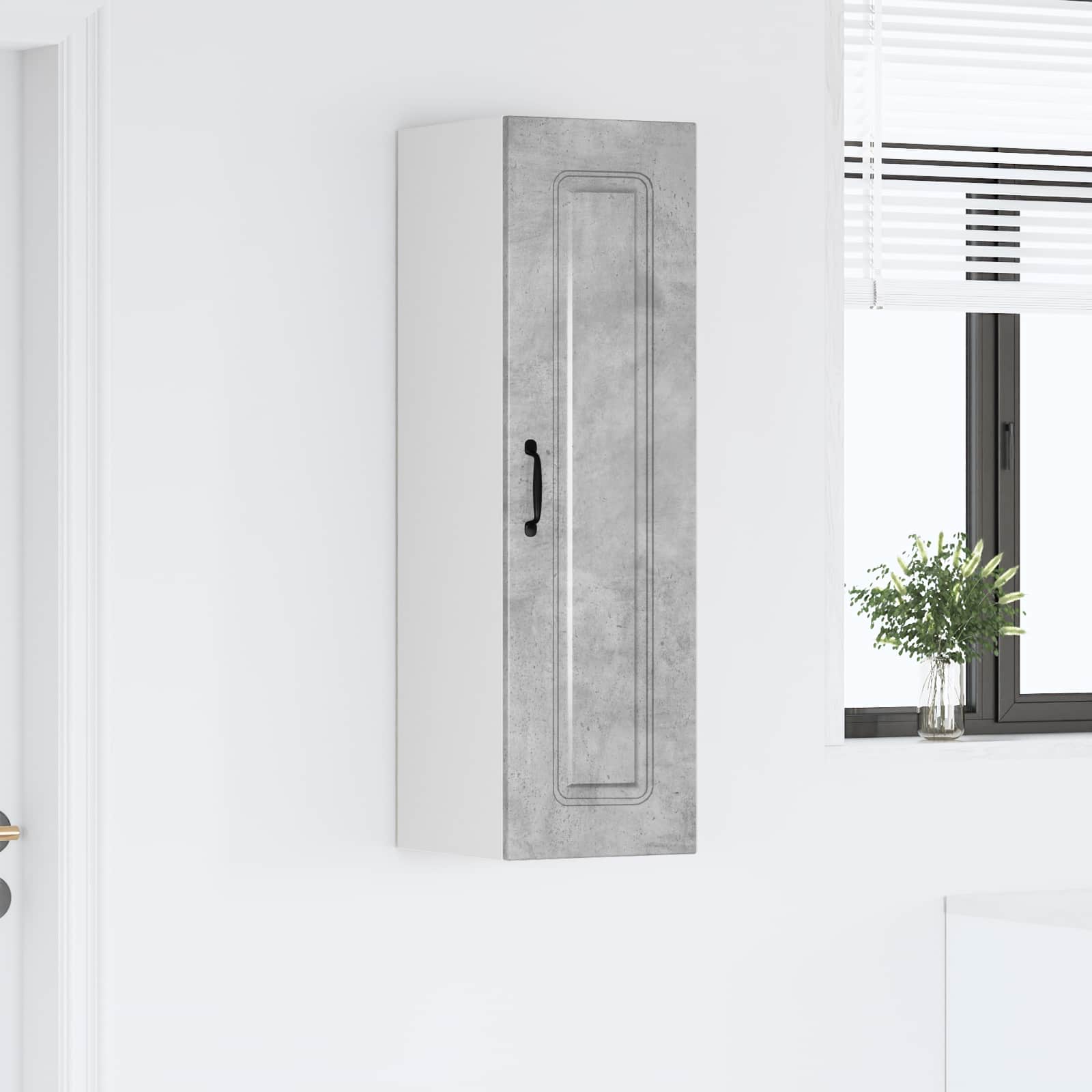 vidaXL Front do zmywarki Kalmar Betonowy szary 30 x 31 x 100 cm