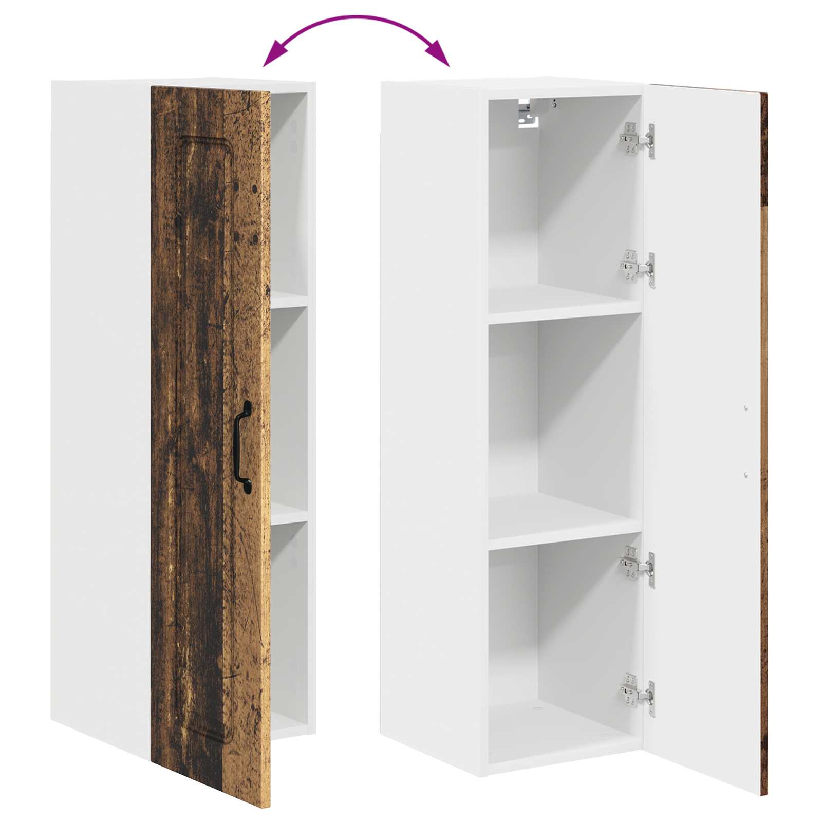 vidaXL Front do zmywarki Kalmar Stare drewno 30 x 31 x 100 cm