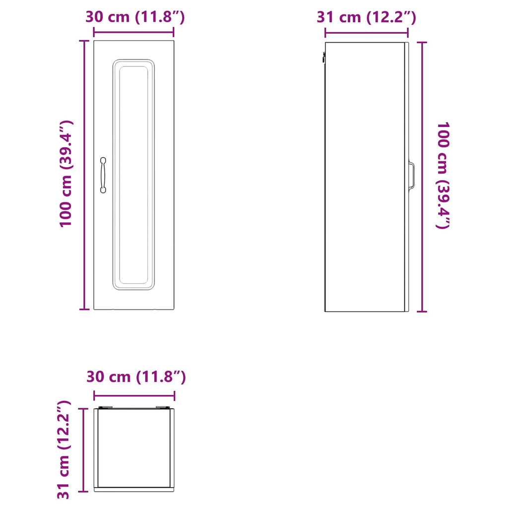 vidaXL Front do zmywarki Kalmar Stare drewno 30 x 31 x 100 cm