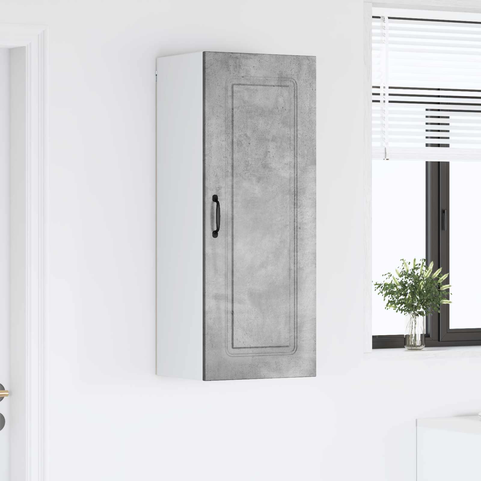 vidaXL Front do zmywarki Kalmar Betonowy szary 40 x 31 x 100 cm