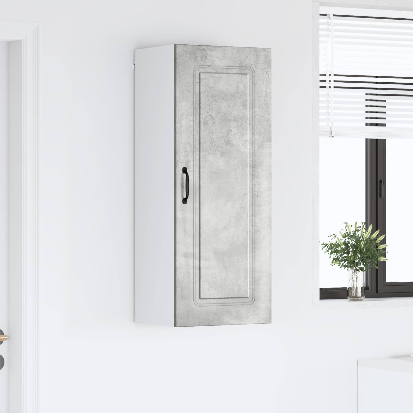 vidaXL Front do zmywarki Kalmar Betonowy szary 40 x 31 x 100 cm