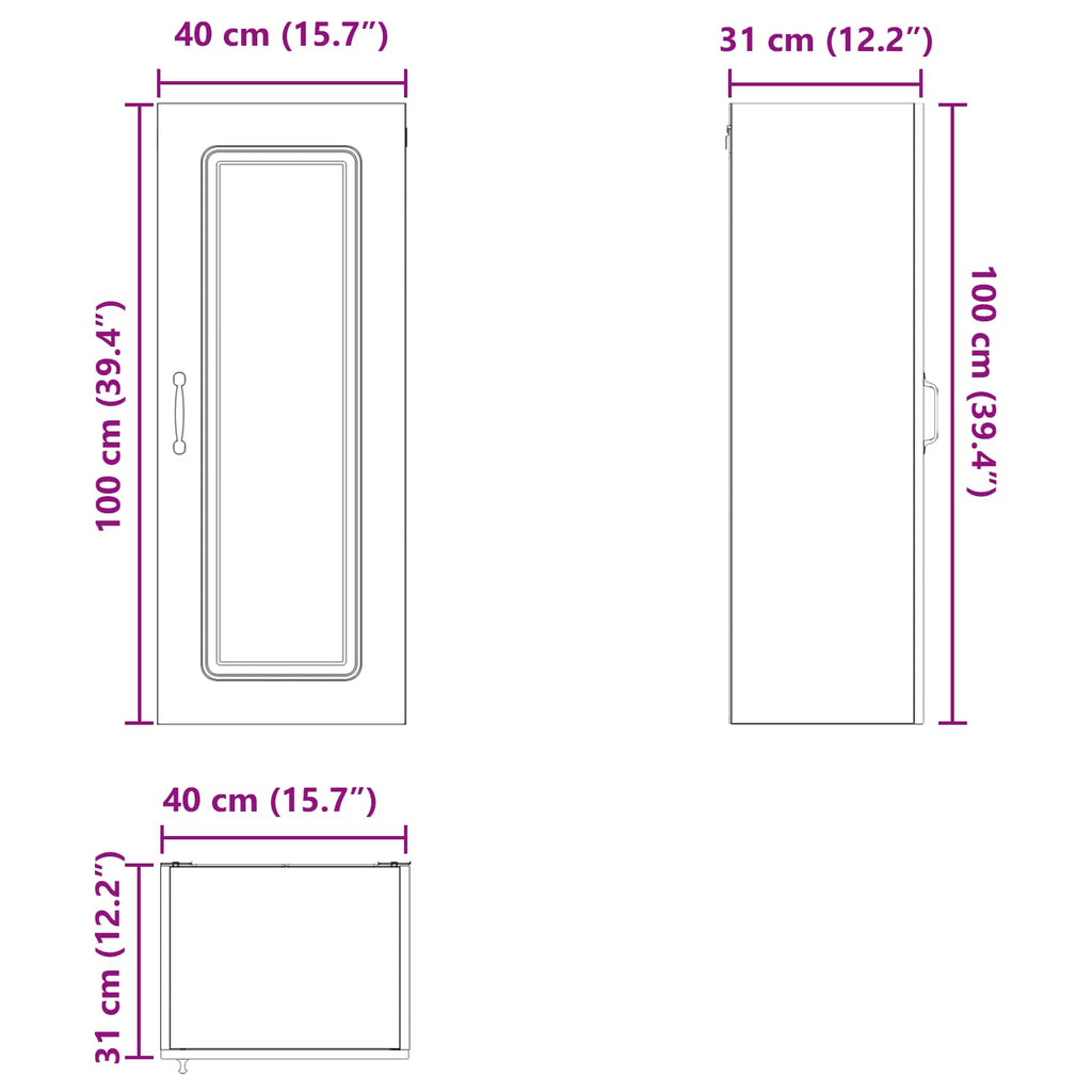 vidaXL Front do zmywarki Kalmar Stare drewno 40 x 31 x 100 cm