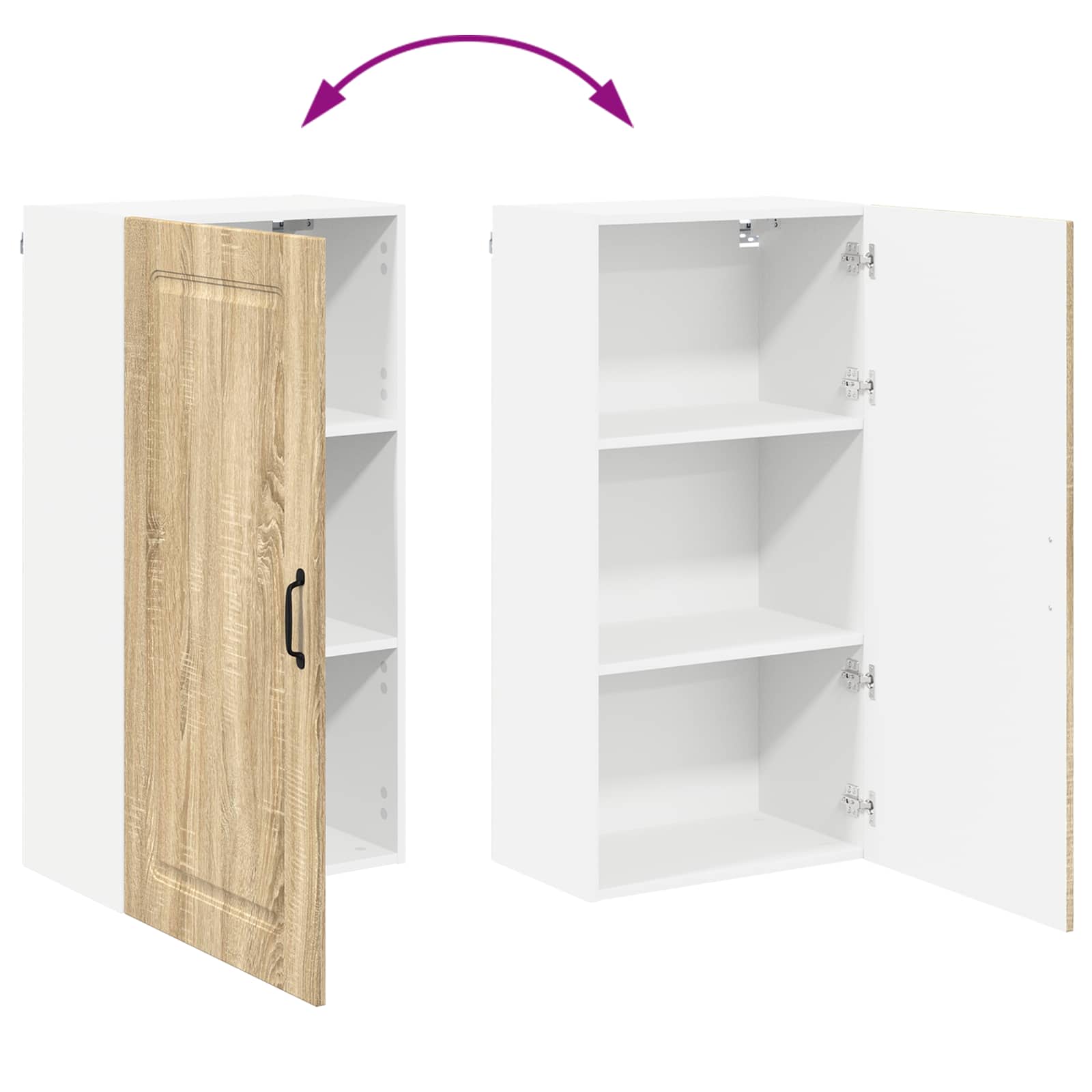 vidaXL Front do zmywarki Kalmar Dąb Sonoma 50 x 31 x 100 cm