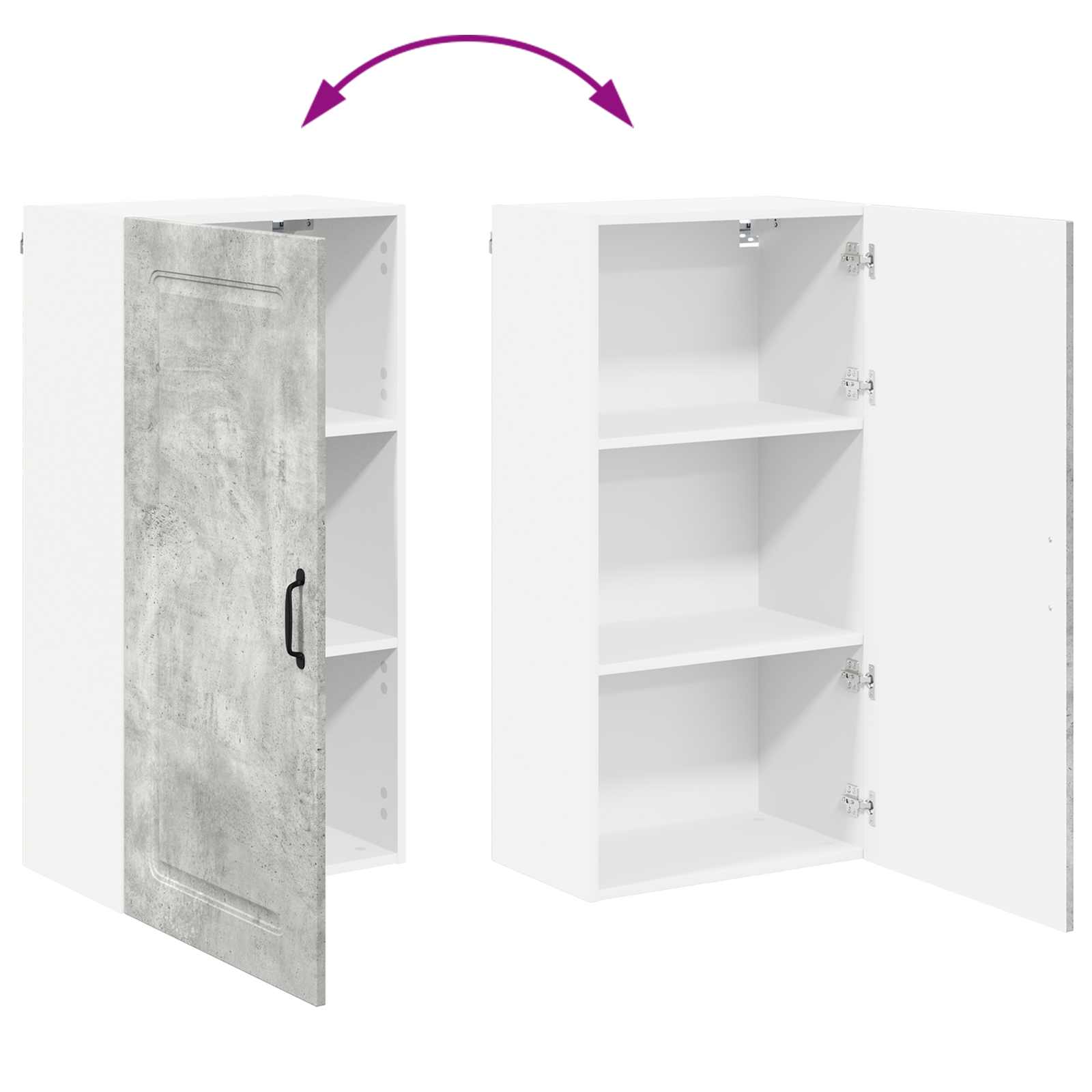 vidaXL Front do zmywarki Kalmar Betonowy szary 50 x 31 x 100 cm