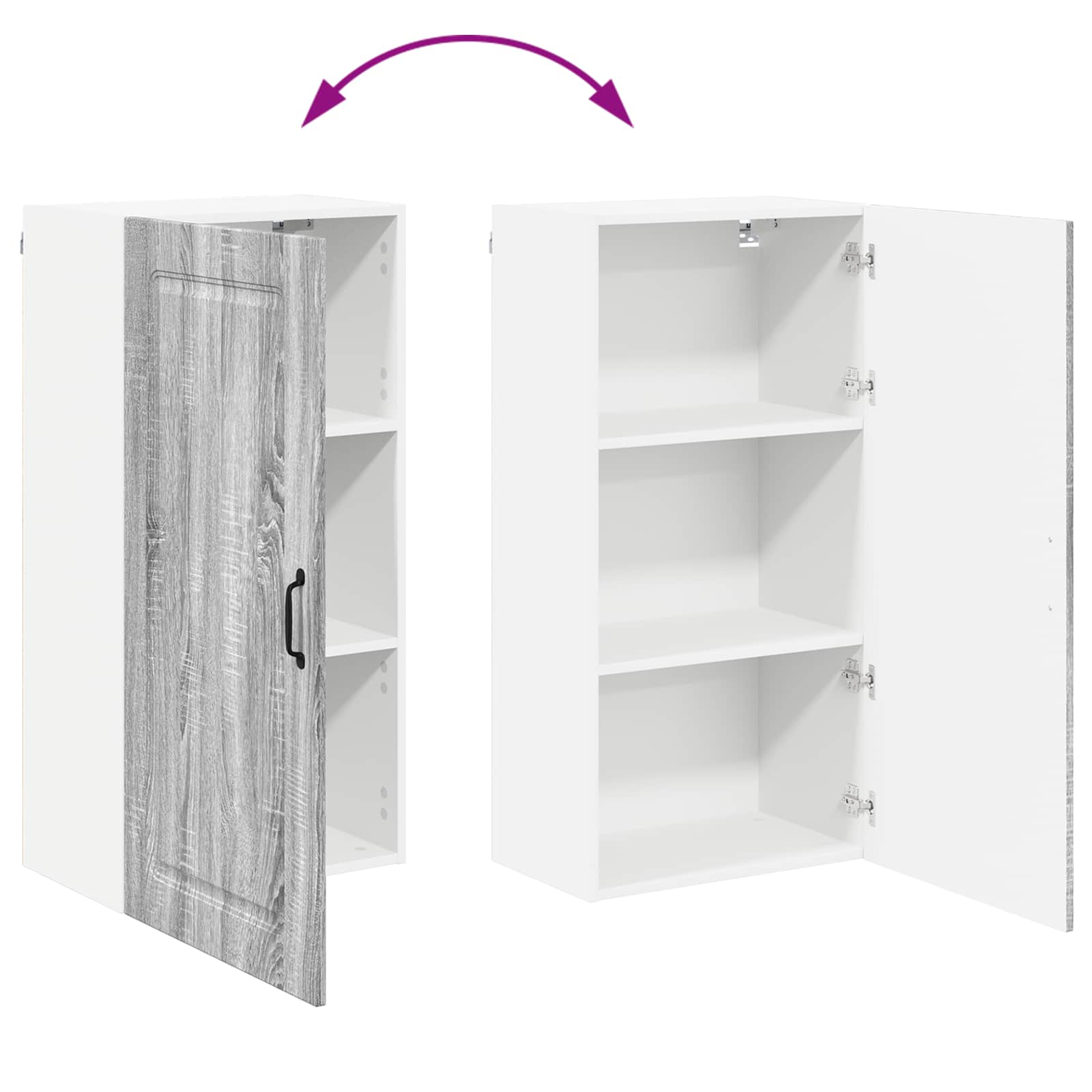 vidaXL Front do zmywarki Kalmar Szary Sonoma 50 x 31 x 100 cm