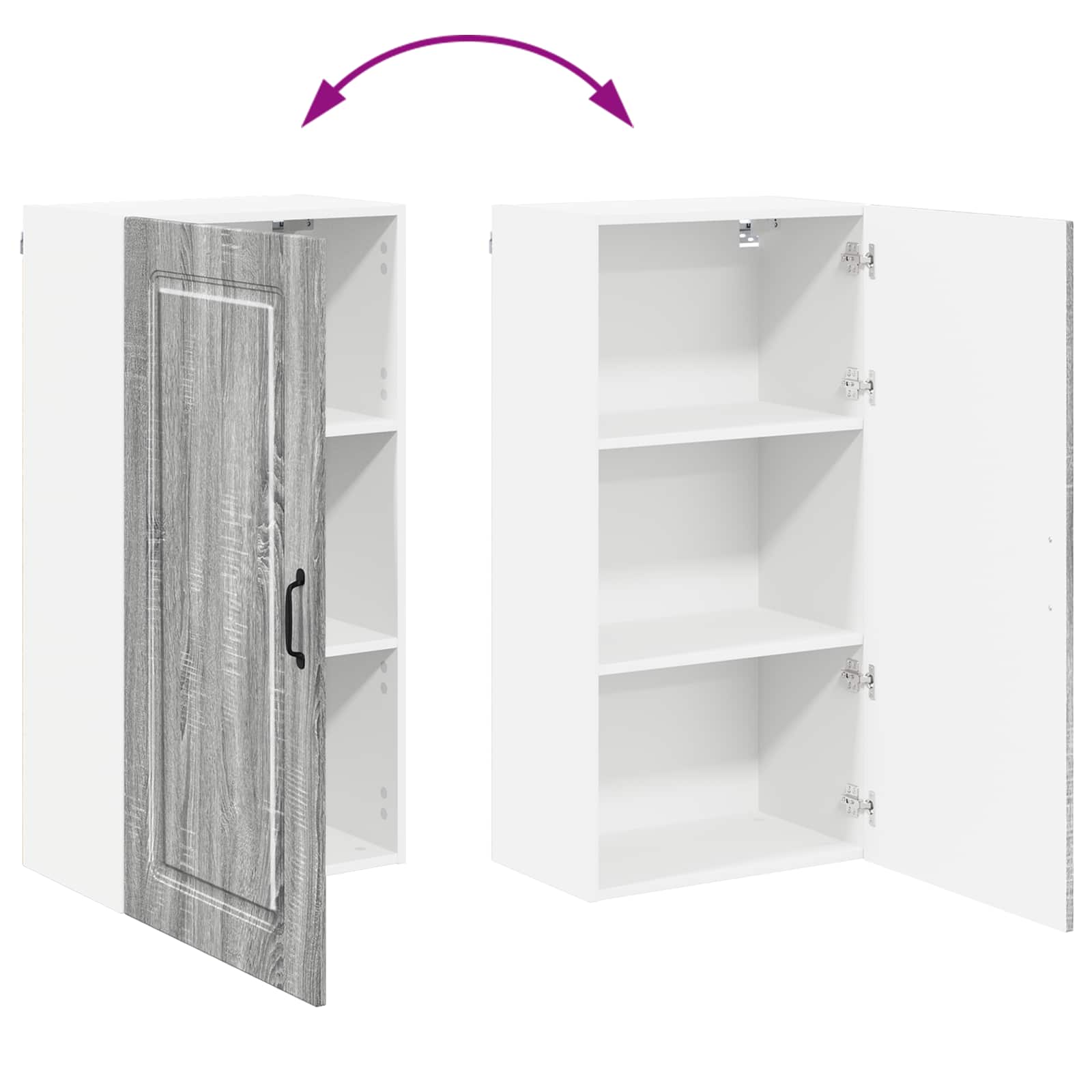 vidaXL Front do zmywarki Kalmar Szary Sonoma 50 x 31 x 100 cm