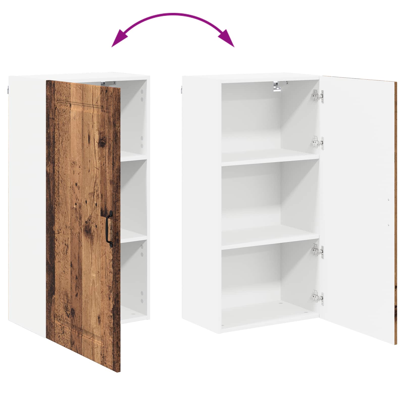 vidaXL Front do zmywarki Kalmar Stare drewno 50 x 31 x 100 cm