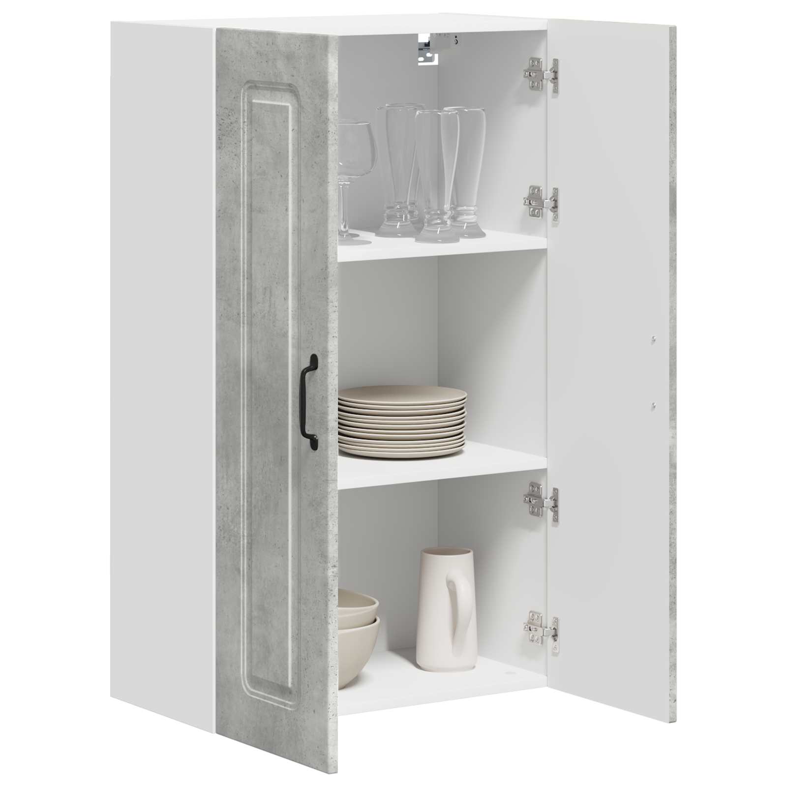 vidaXL Front do zmywarki Kalmar Betonowy szary 60 x 31 x 100 cm