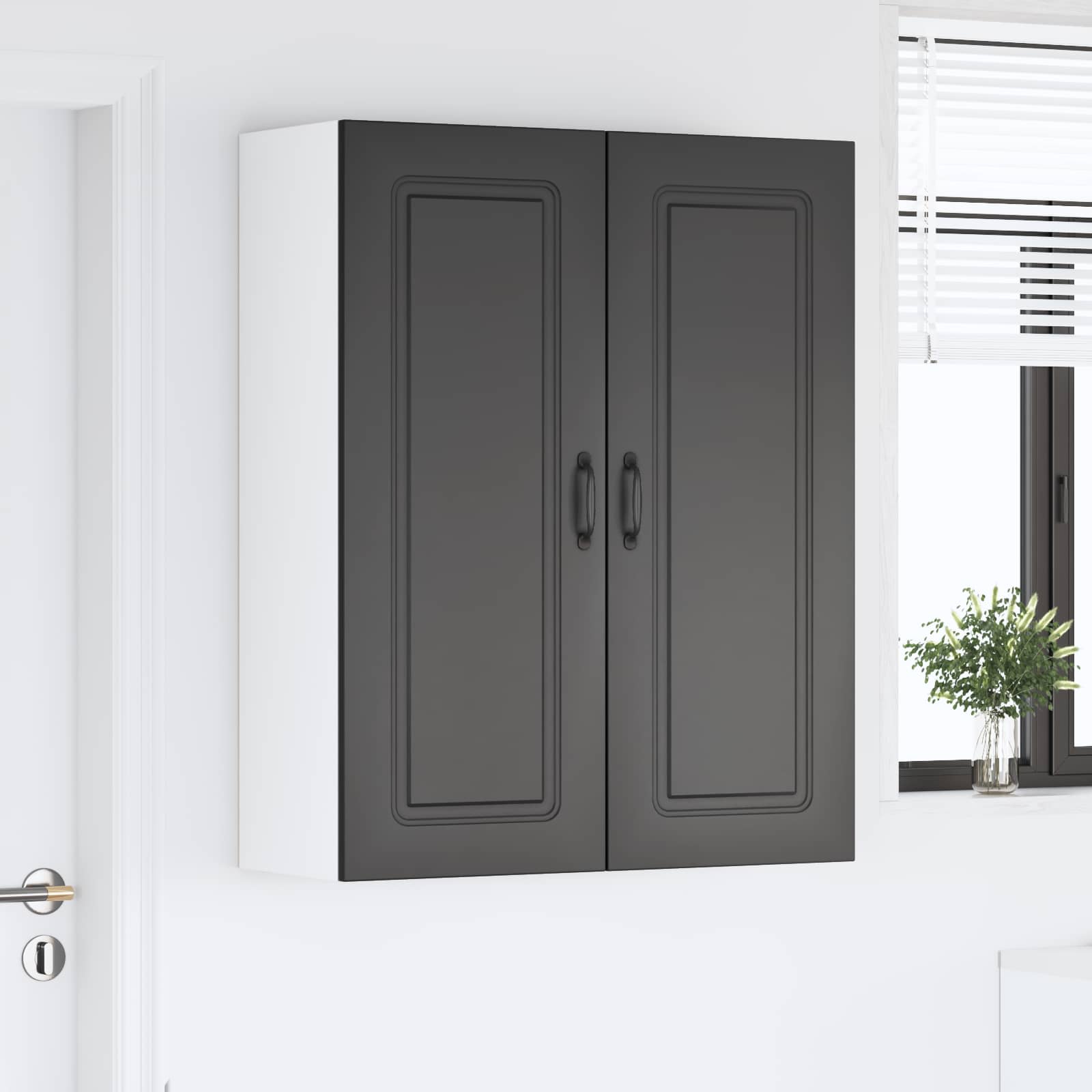 vidaXL Front do zmywarki Kalmar Czarny 80 x 31 x 100 cm