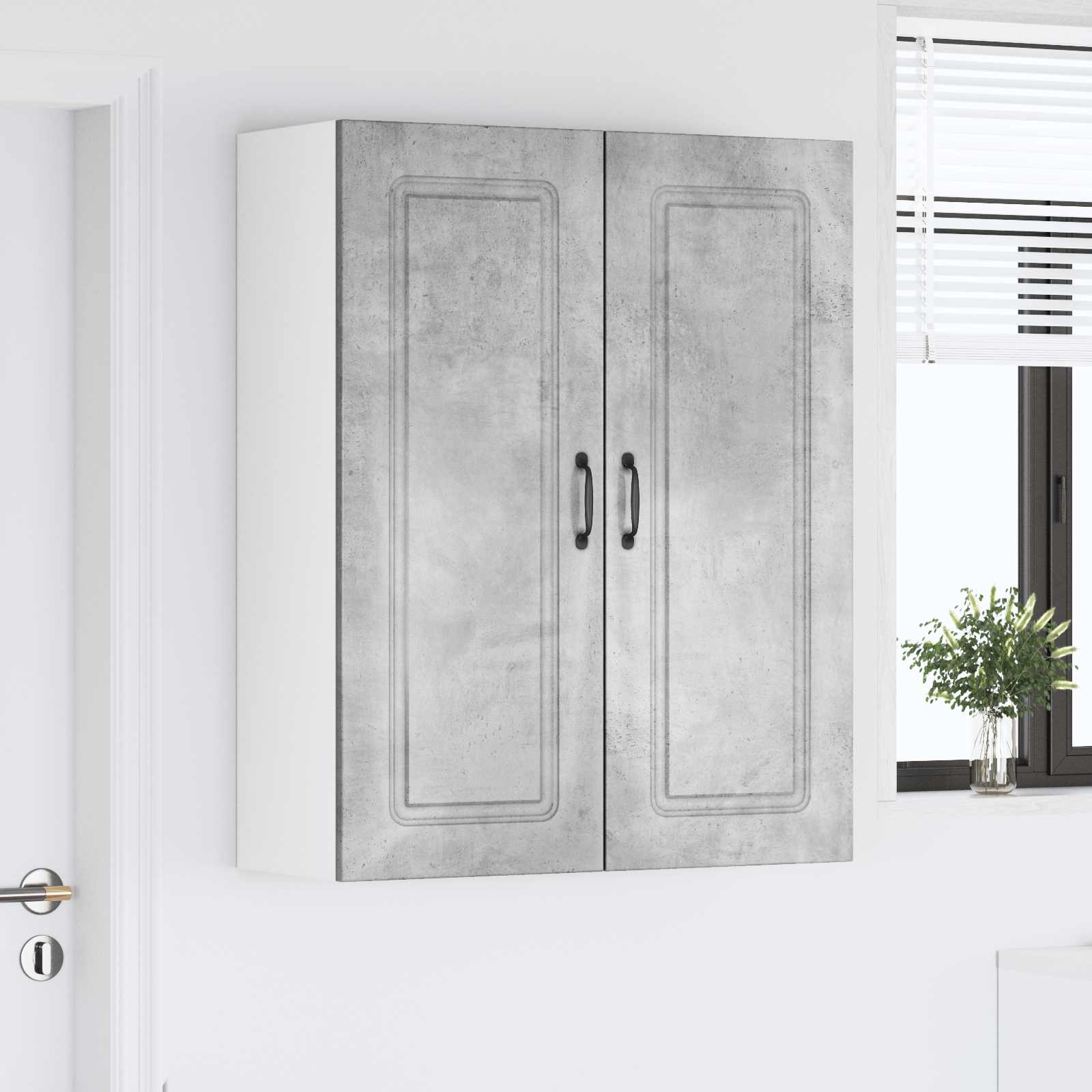 vidaXL Front do zmywarki Kalmar Betonowy szary 80 x 31 x 100 cm