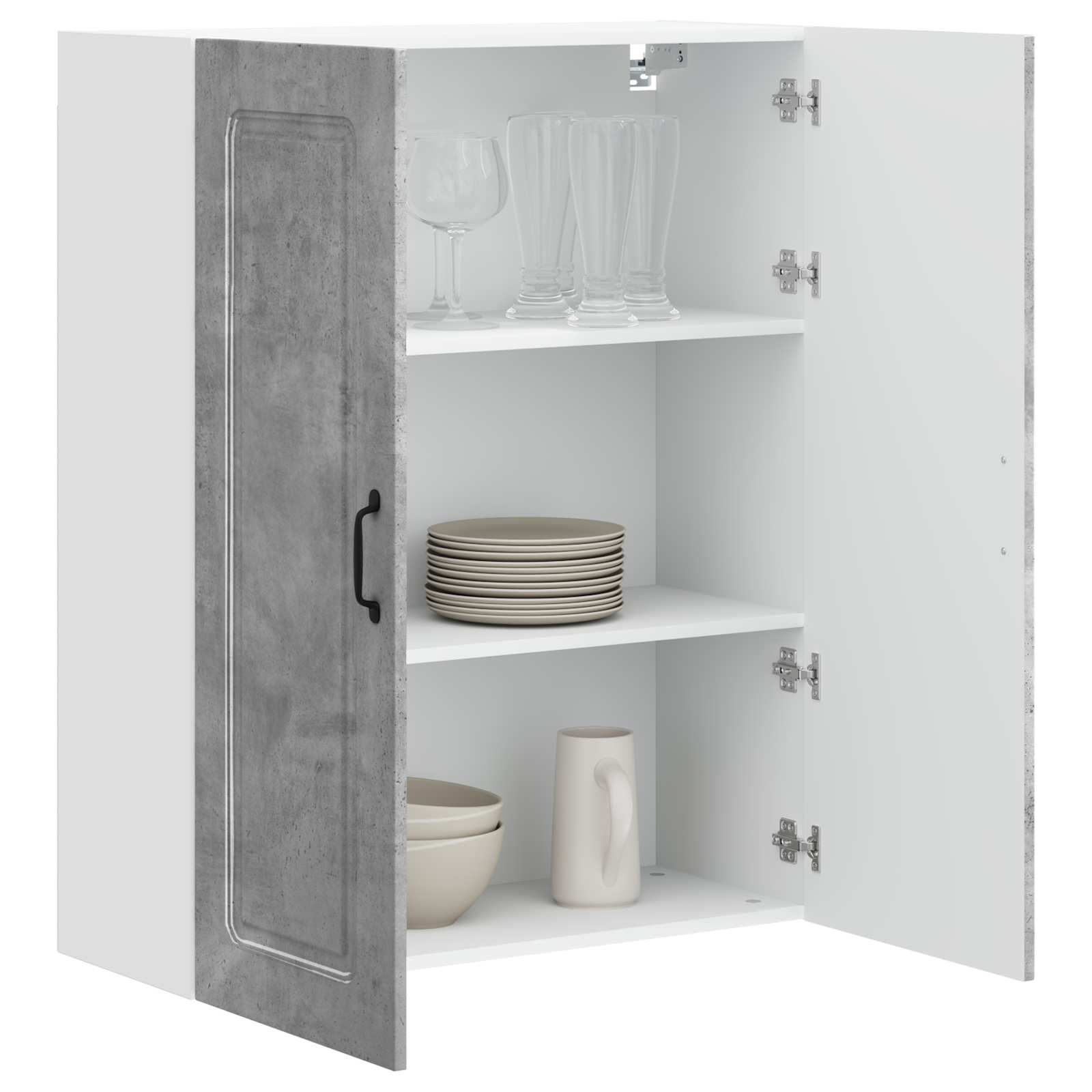vidaXL Front do zmywarki Kalmar Betonowy szary 80 x 31 x 100 cm