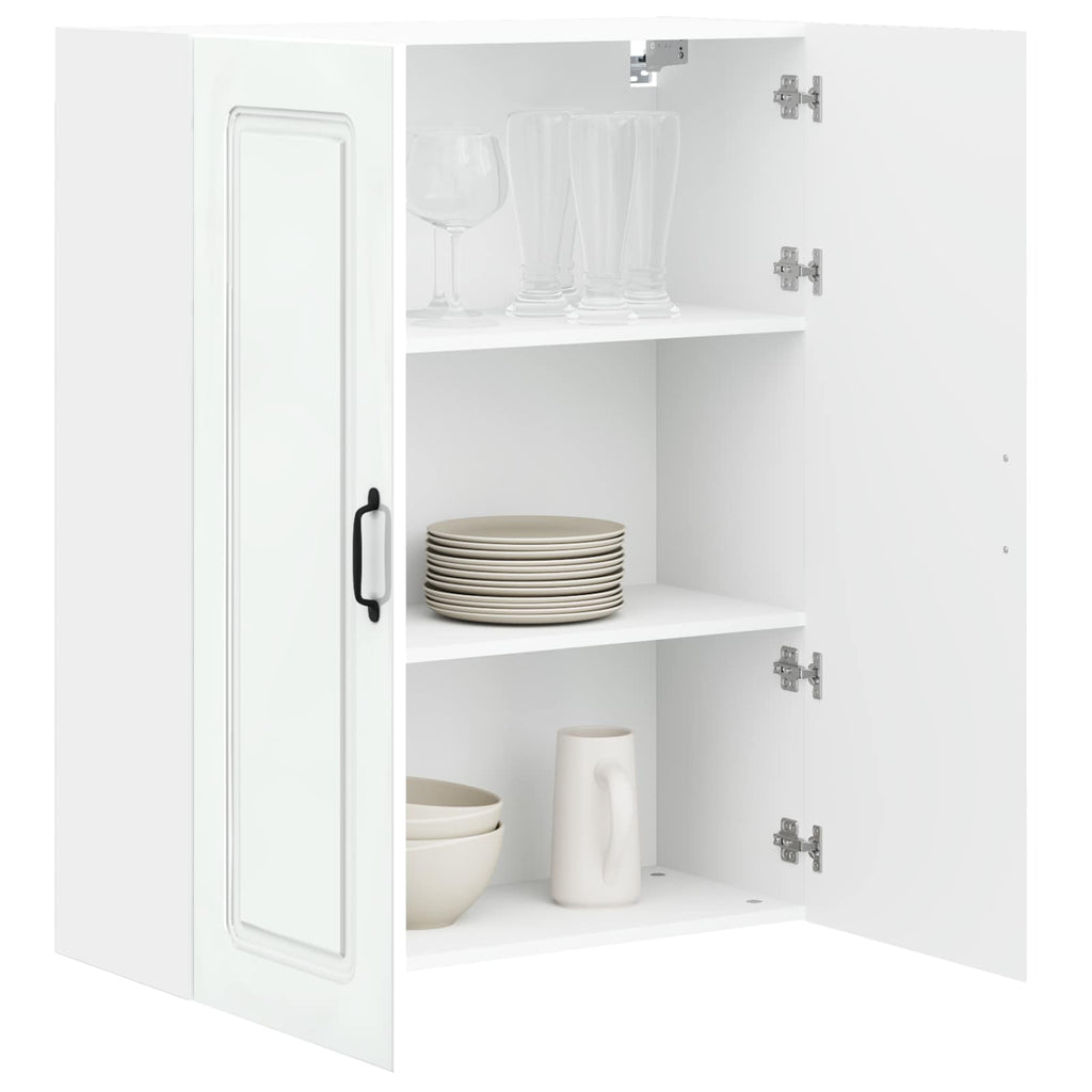 vidaXL Front do zmywarki Kalmar Wysoki połysk biały 80 x 31 x 100 cm
