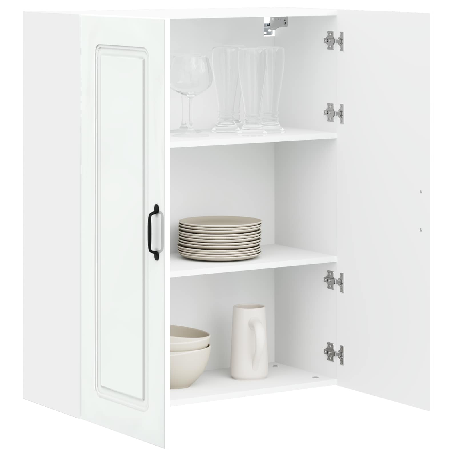 vidaXL Front do zmywarki Kalmar Wysoki połysk biały 80 x 31 x 100 cm