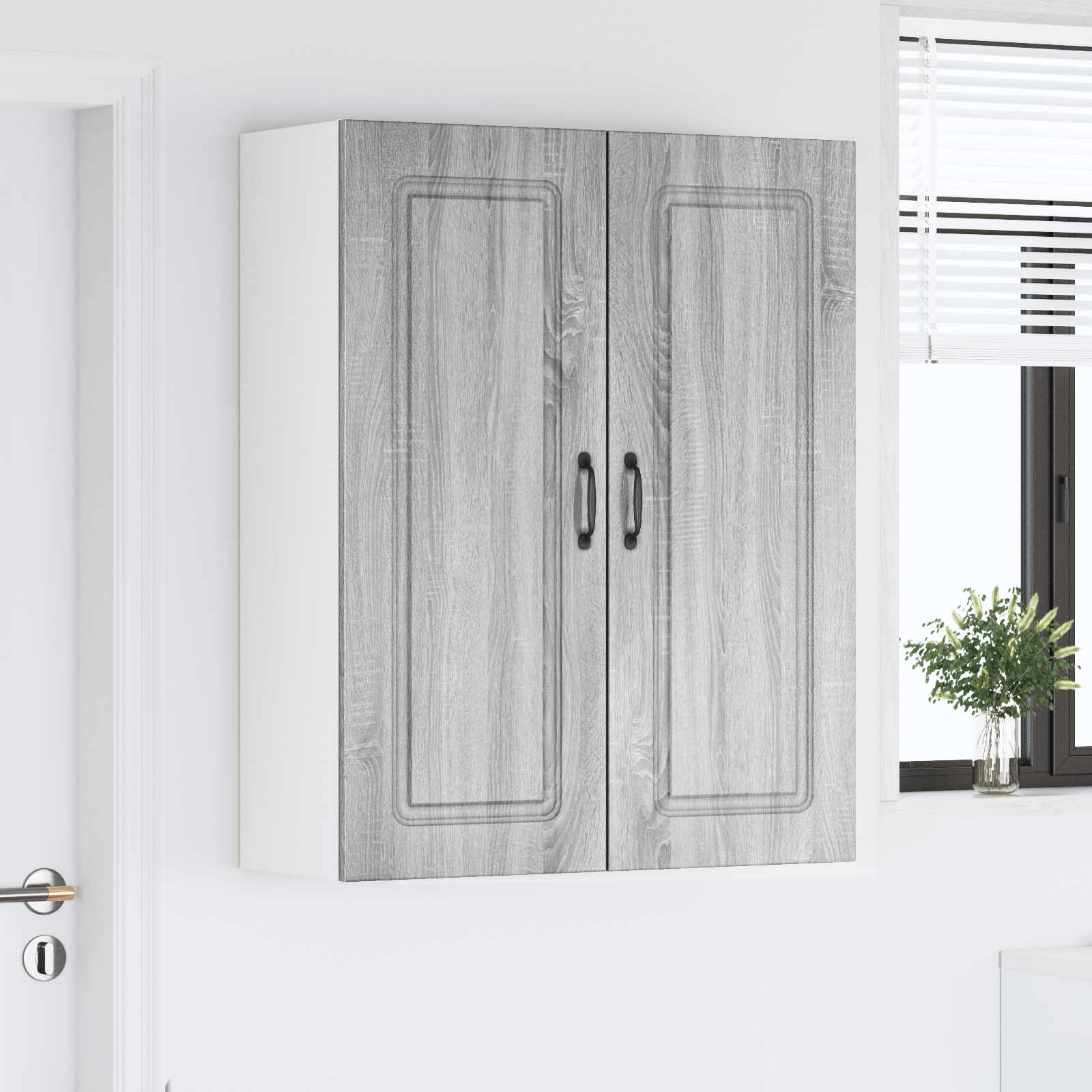 vidaXL Front do zmywarki Kalmar Szary Sonoma 80 x 31 x 100 cm