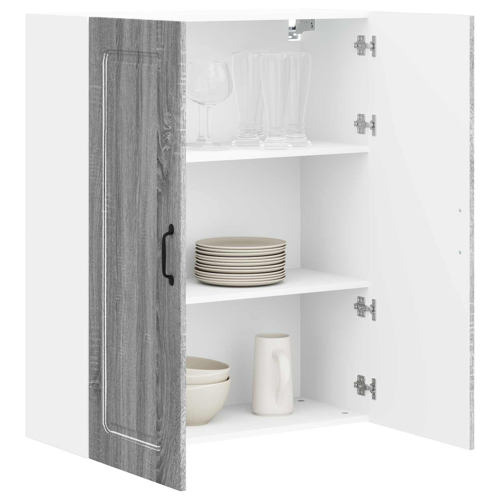 vidaXL Front do zmywarki Kalmar Szary Sonoma 80 x 31 x 100 cm