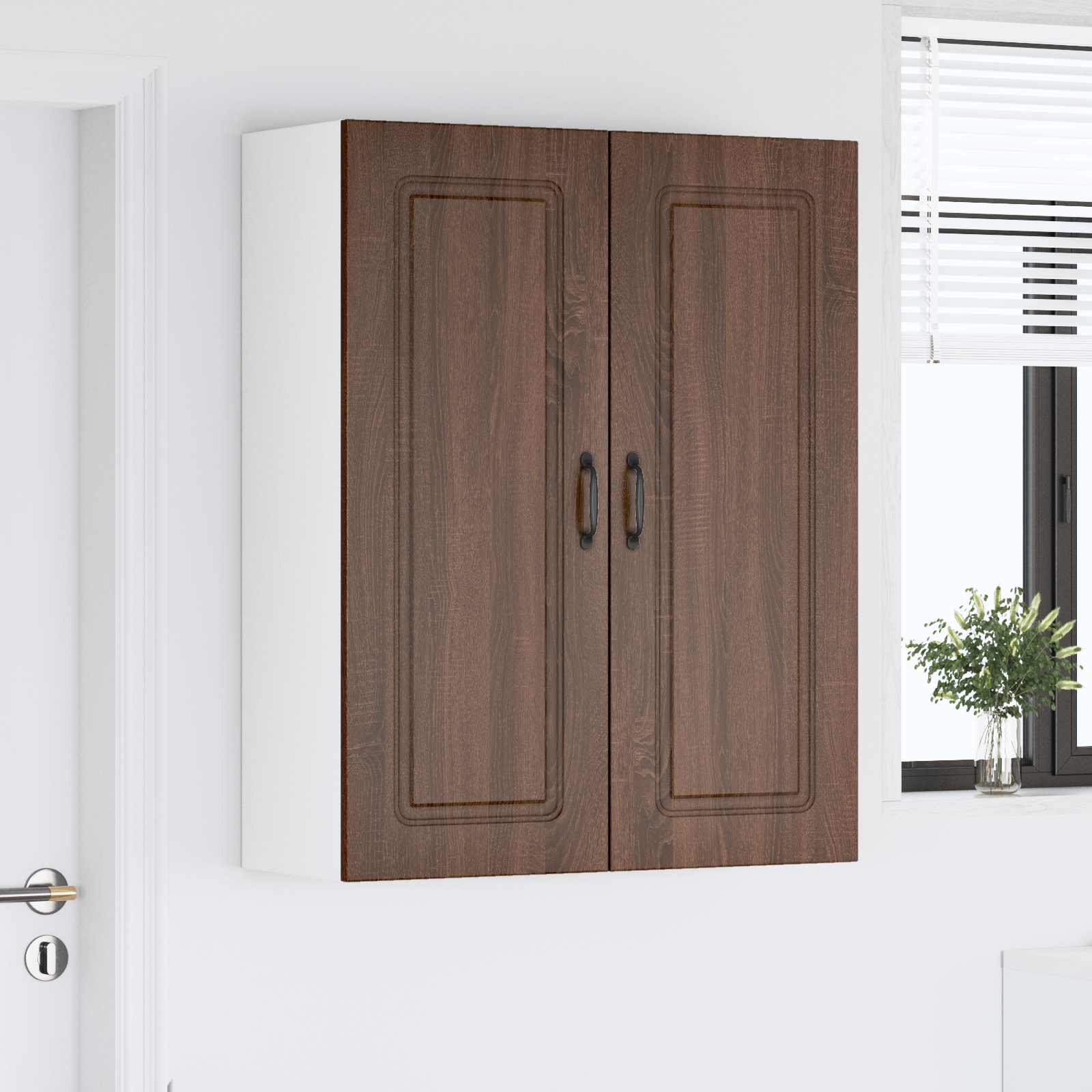 vidaXL Front do zmywarki Kalmar Brązowy dąb 80 x 31 x 100 cm