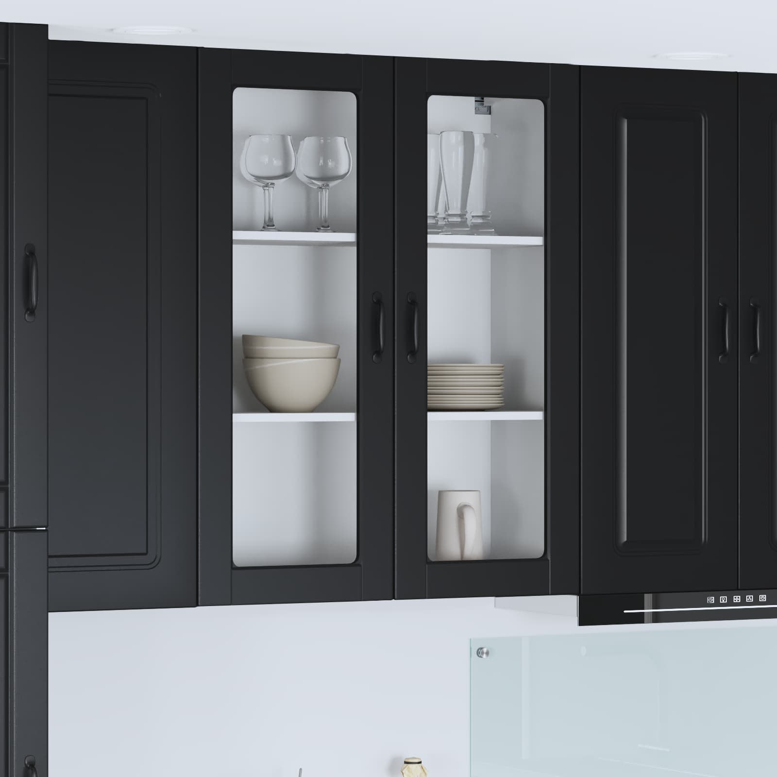 vidaXL Front do zmywarki Kalmar Czarny 80 x 31 x 100 cm