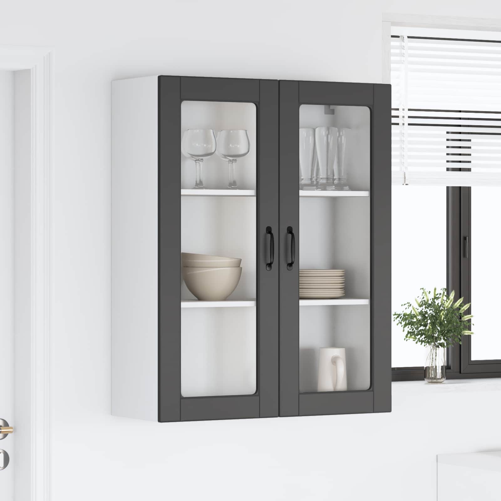 vidaXL Front do zmywarki Kalmar Czarny 80 x 31 x 100 cm