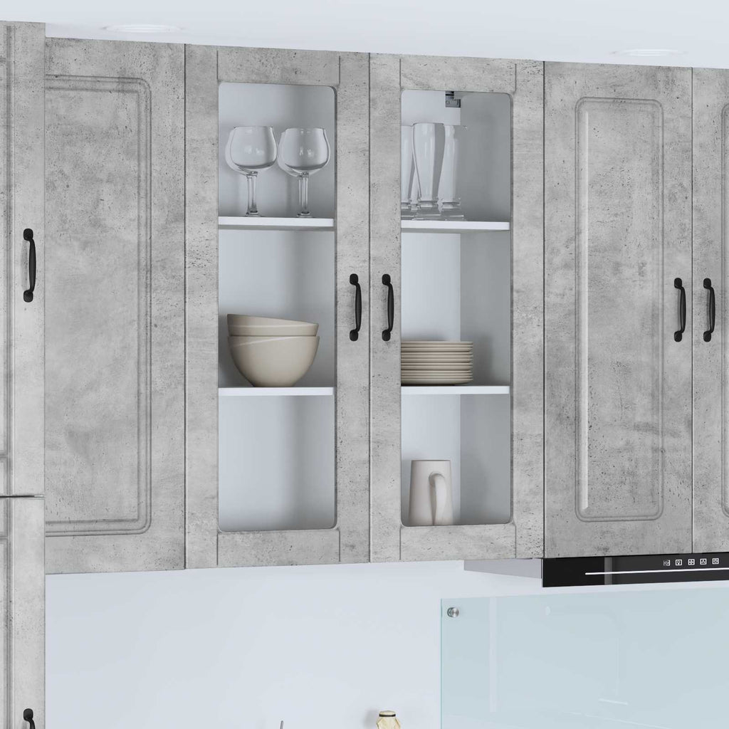 vidaXL Front do zmywarki Kalmar Betonowy szary 80 x 31 x 100 cm