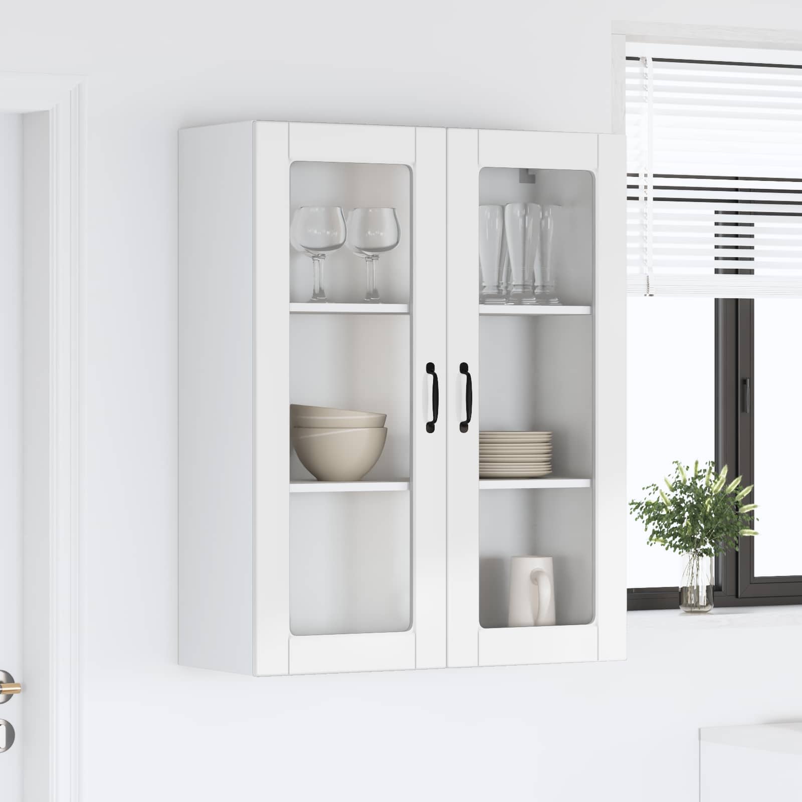vidaXL Front do zmywarki Kalmar Wysoki połysk biały 80 x 31 x 100 cm