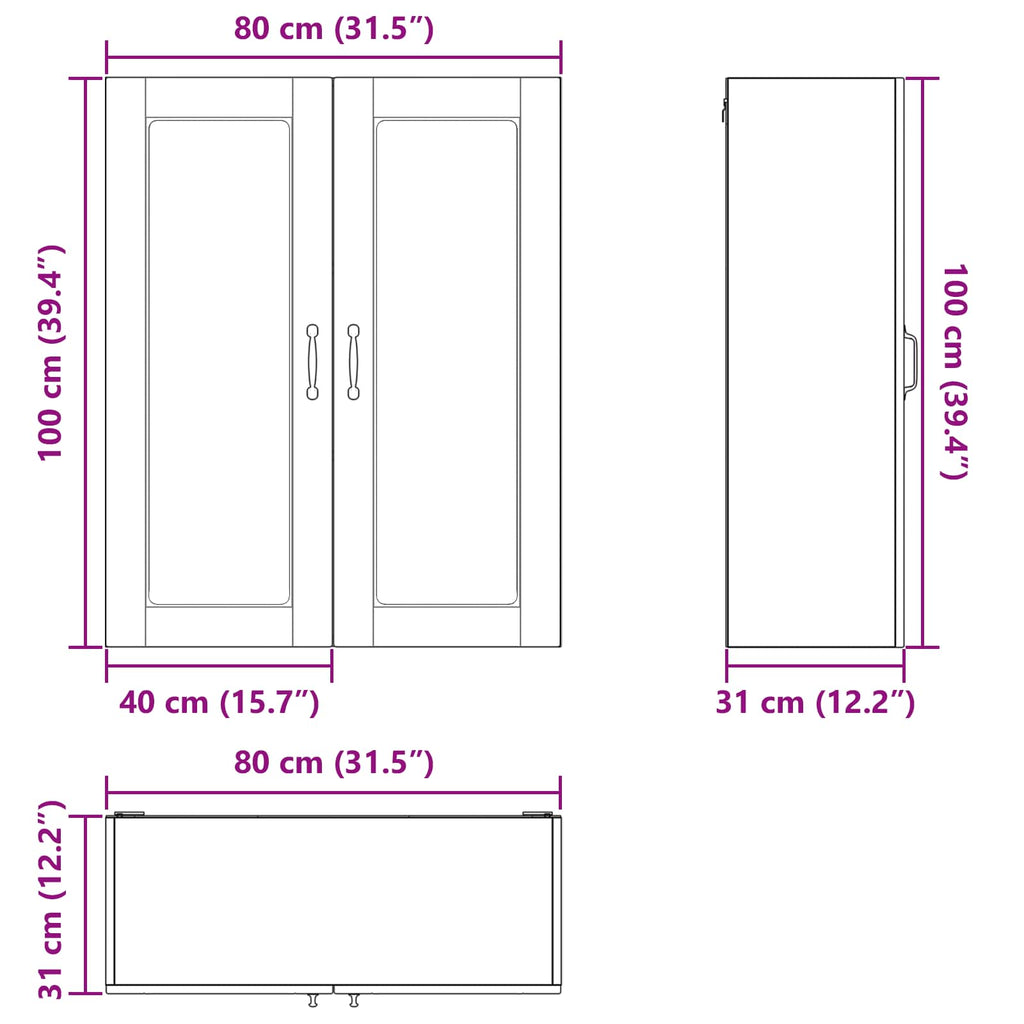 vidaXL Front do zmywarki Kalmar Wysoki połysk biały 80 x 31 x 100 cm