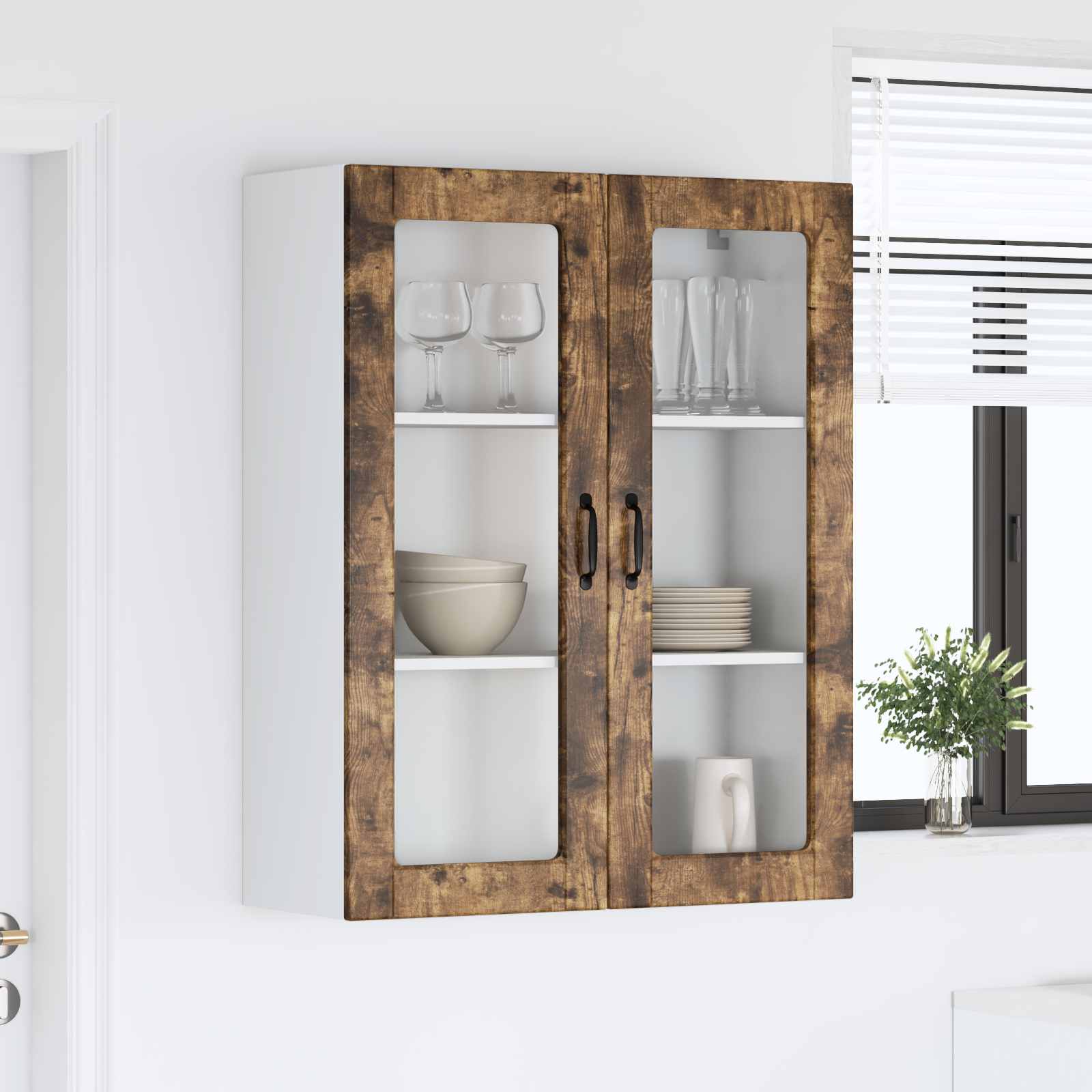 vidaXL Front do zmywarki Kalmar Dąb wędzony 80 x 31 x 100 cm
