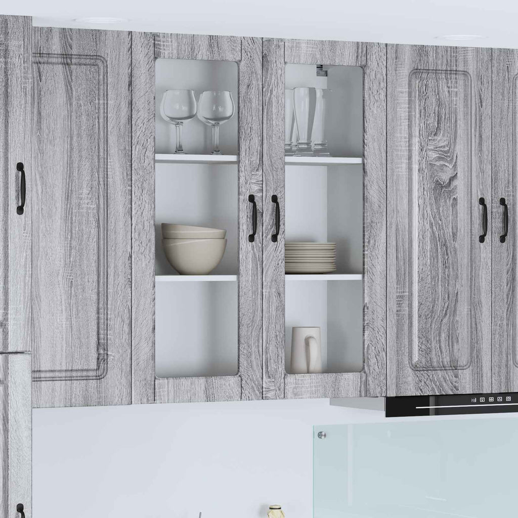 vidaXL Front do zmywarki Kalmar Szary Sonoma 80 x 31 x 100 cm