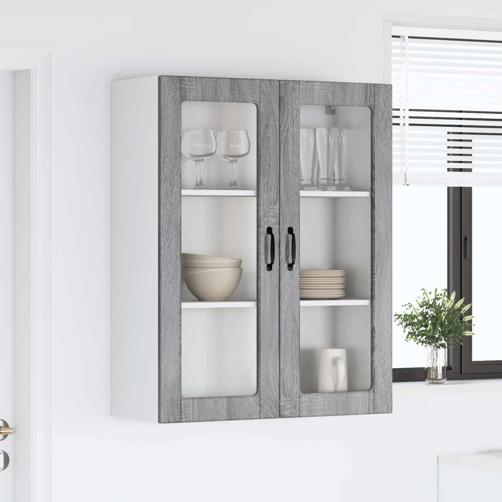 vidaXL Front do zmywarki Kalmar Szary Sonoma 80 x 31 x 100 cm
