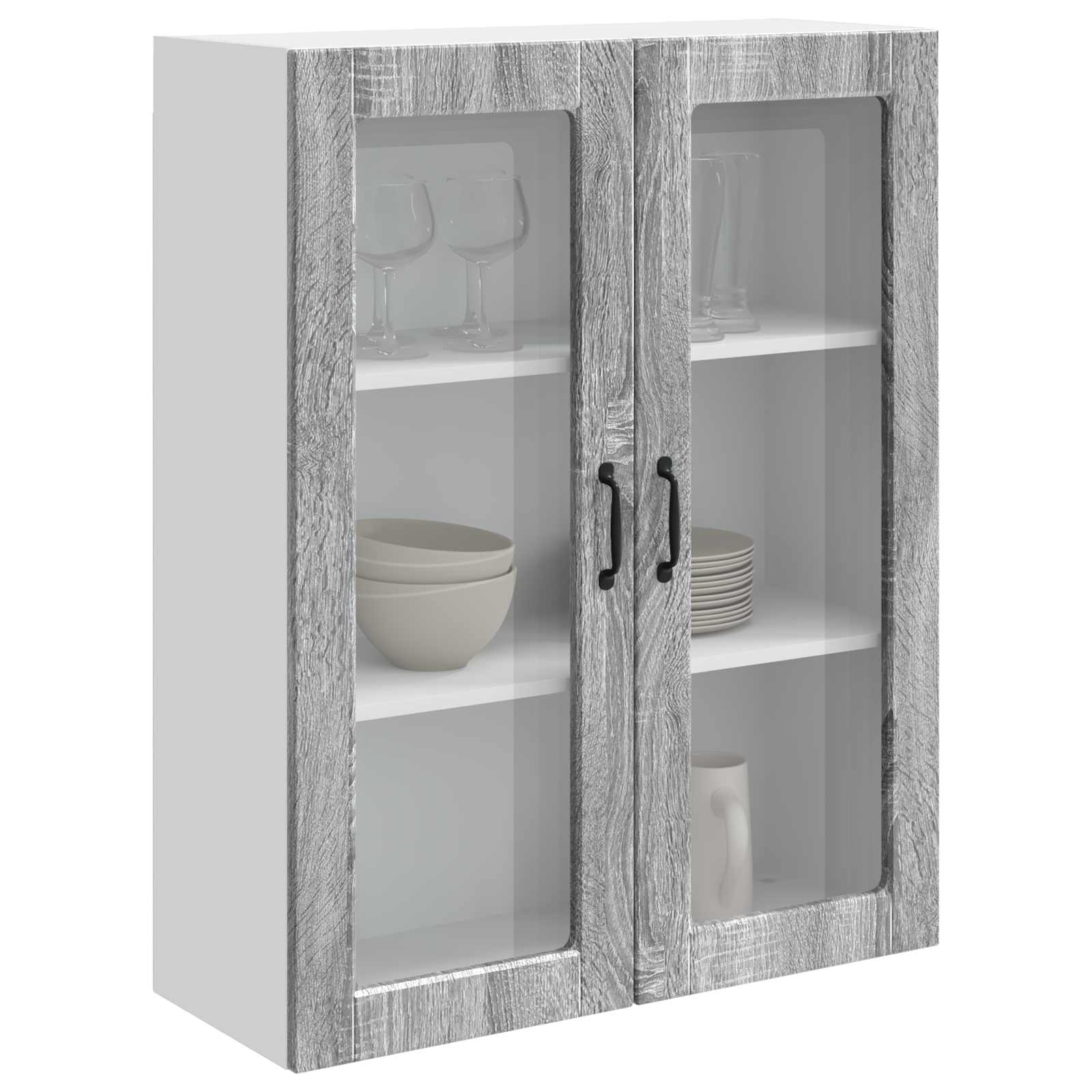 vidaXL Front do zmywarki Kalmar Szary Sonoma 80 x 31 x 100 cm