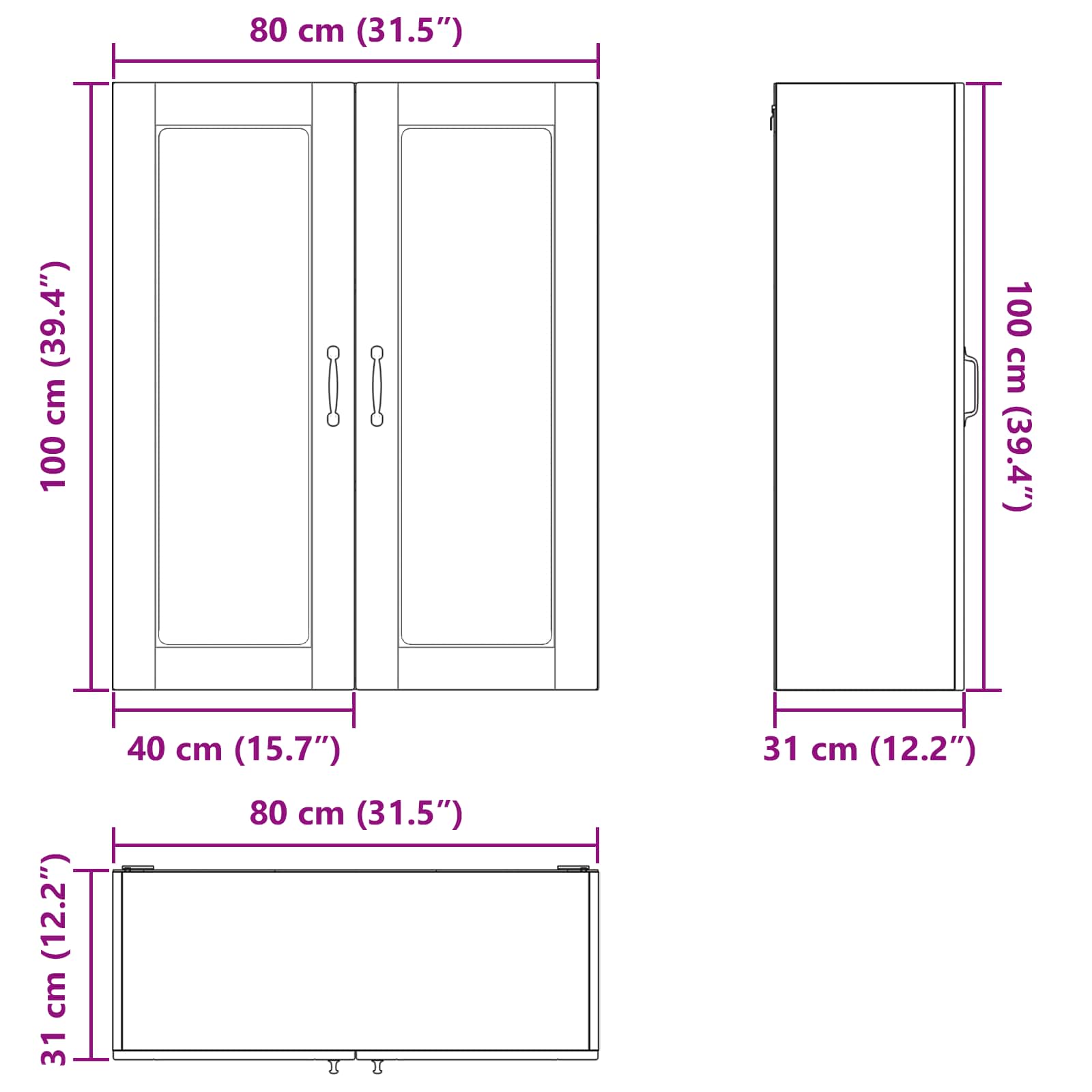 vidaXL Front do zmywarki Kalmar Szary Sonoma 80 x 31 x 100 cm
