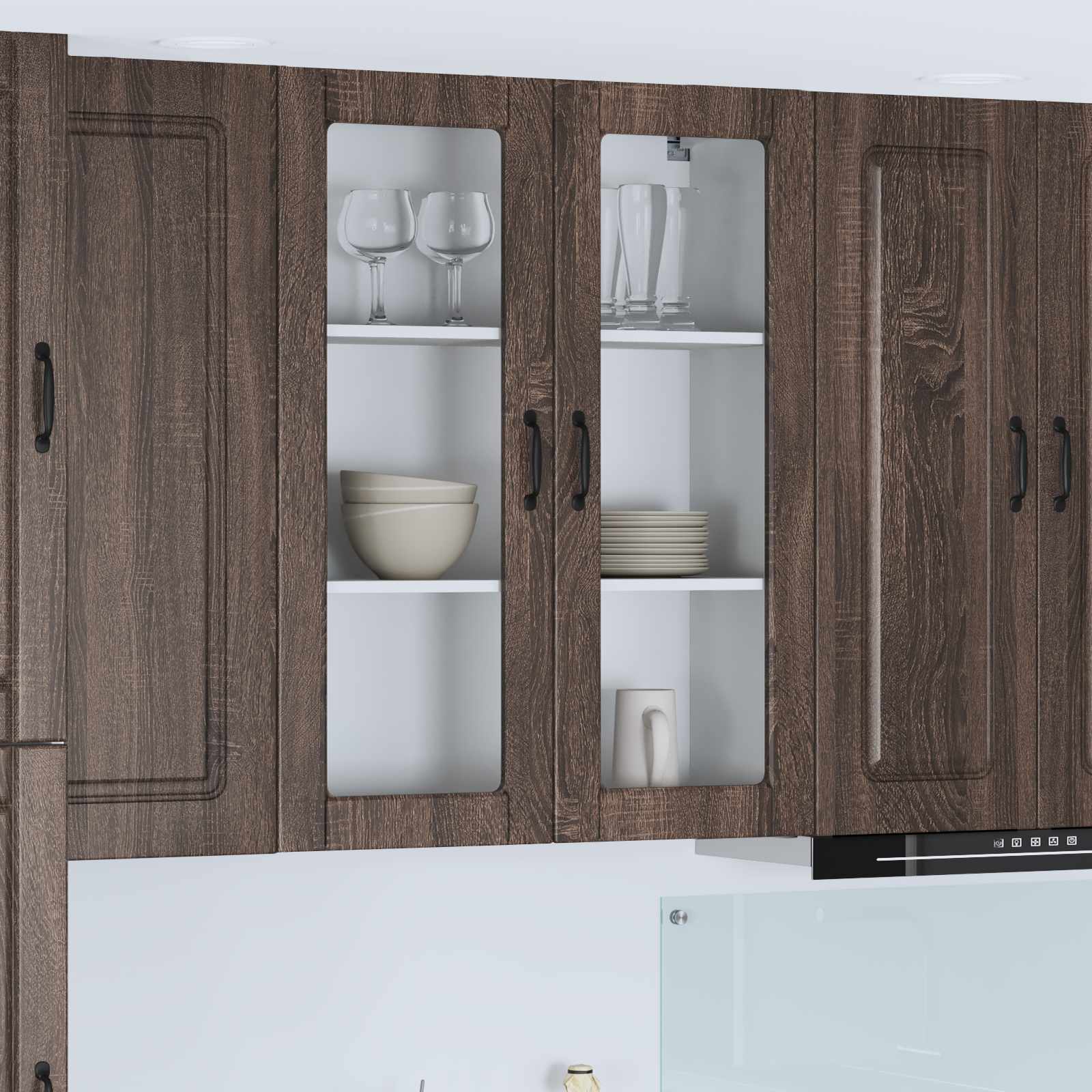 vidaXL Front do zmywarki Kalmar Brązowy dąb 80 x 31 x 100 cm