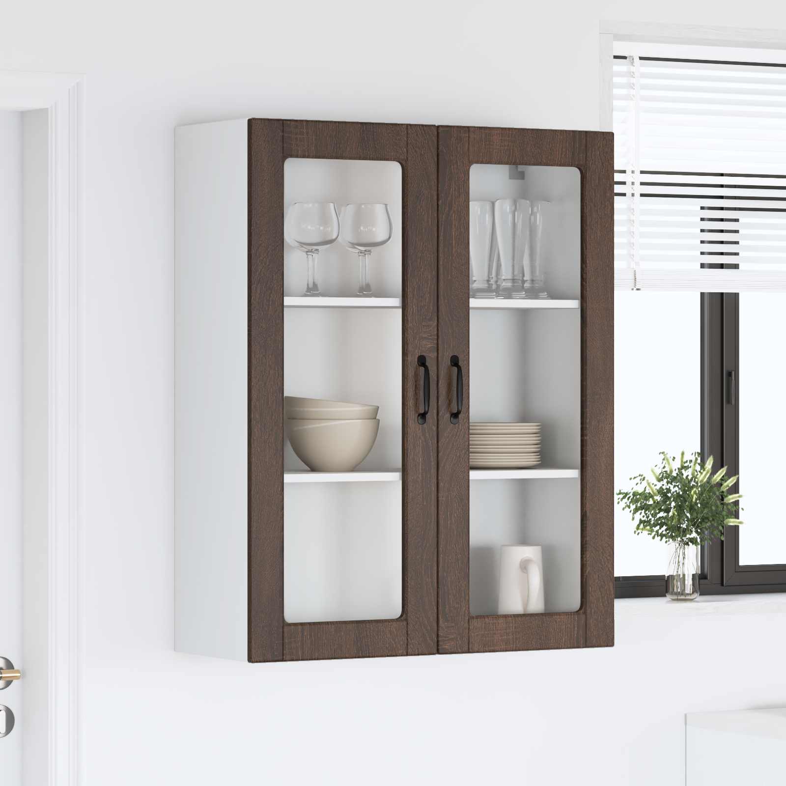 vidaXL Front do zmywarki Kalmar Brązowy dąb 80 x 31 x 100 cm