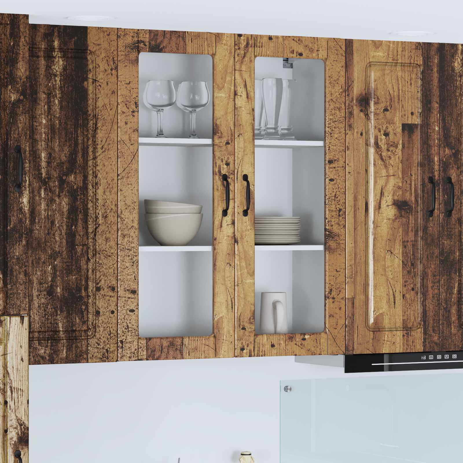 vidaXL Front do zmywarki Kalmar Stare drewno 80 x 31 x 100 cm