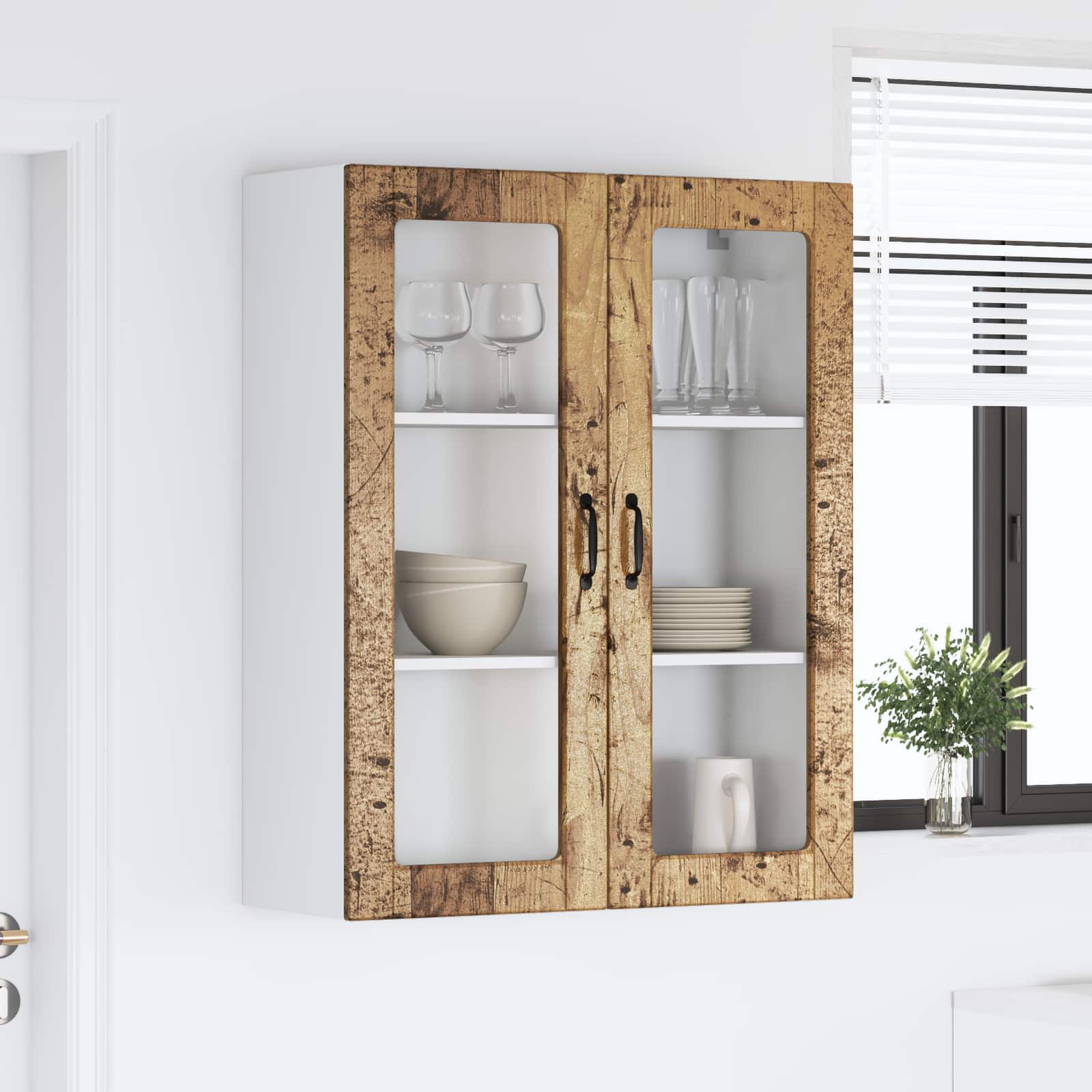 vidaXL Front do zmywarki Kalmar Stare drewno 80 x 31 x 100 cm