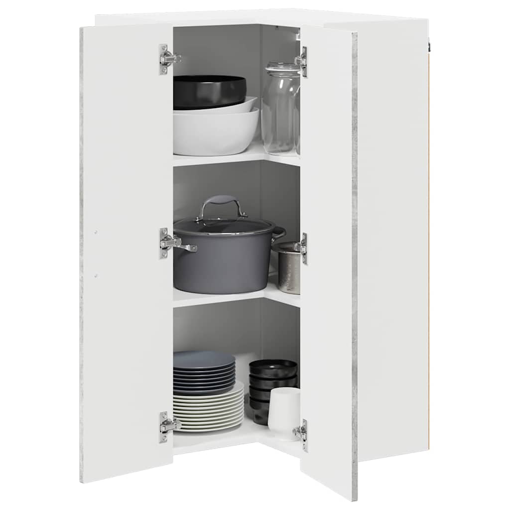 vidaXL Front do zmywarki Kalmar Betonowy szary 57 x 57 x 100 cm