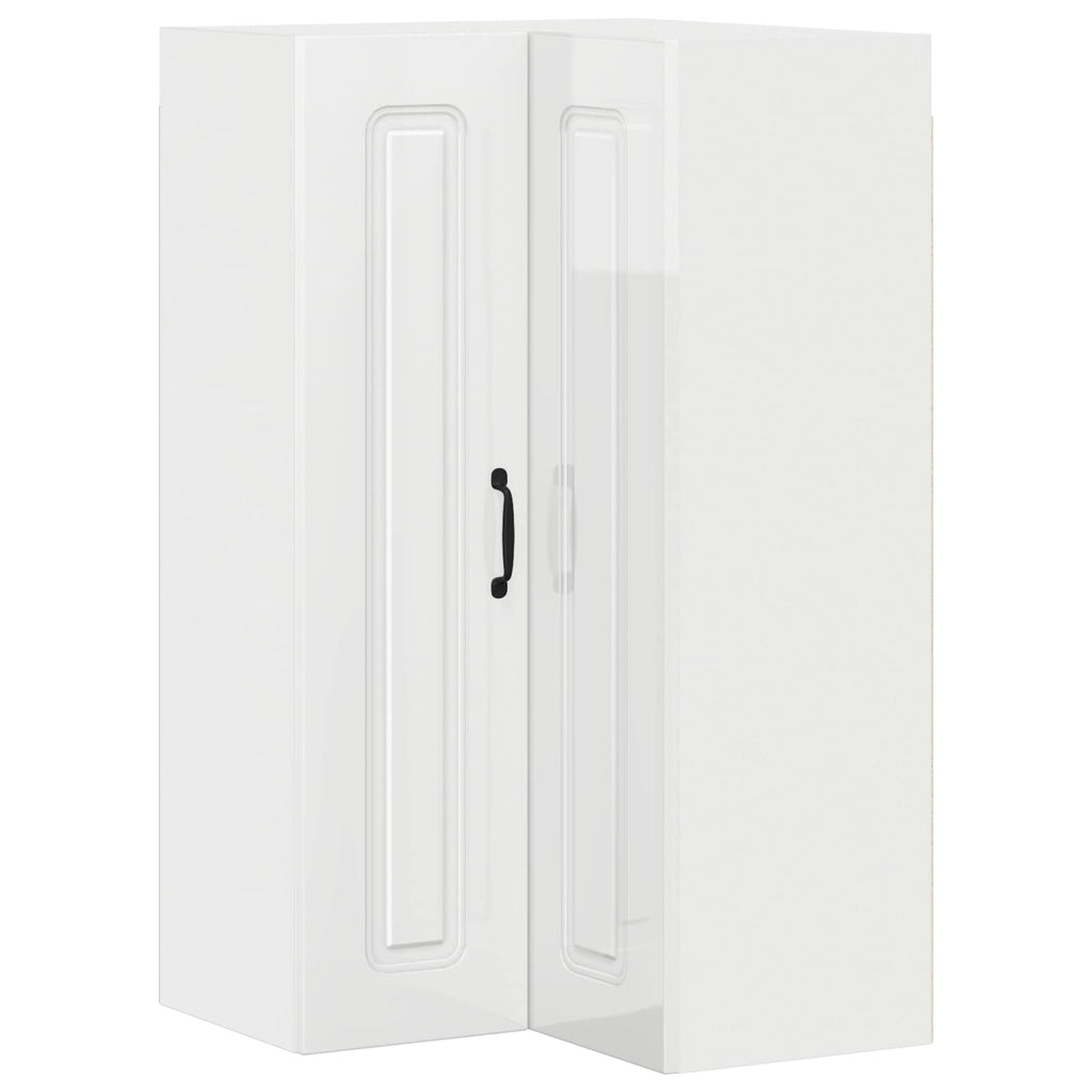vidaXL Front do zmywarki Kalmar Wysoki połysk biały 57 x 57 x 100 cm