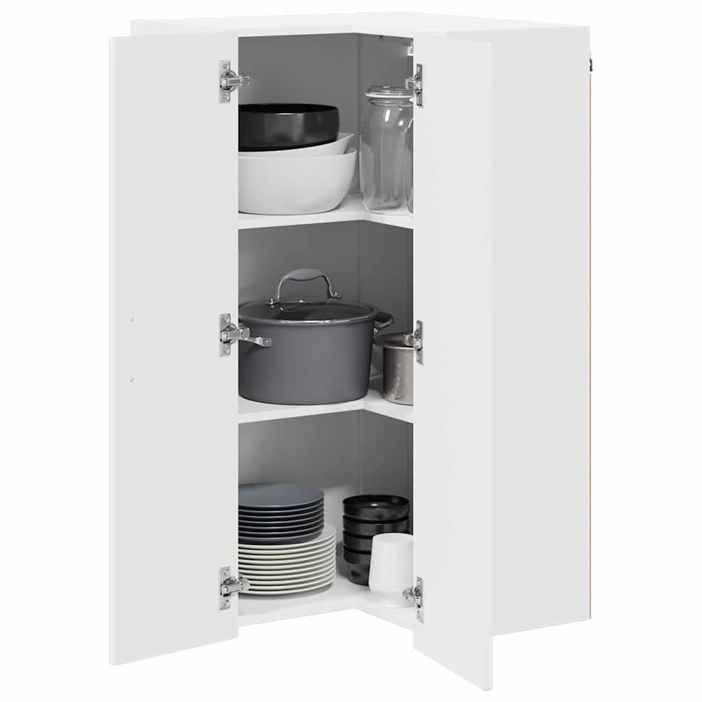 vidaXL Front do zmywarki Kalmar Wysoki połysk biały 57 x 57 x 100 cm