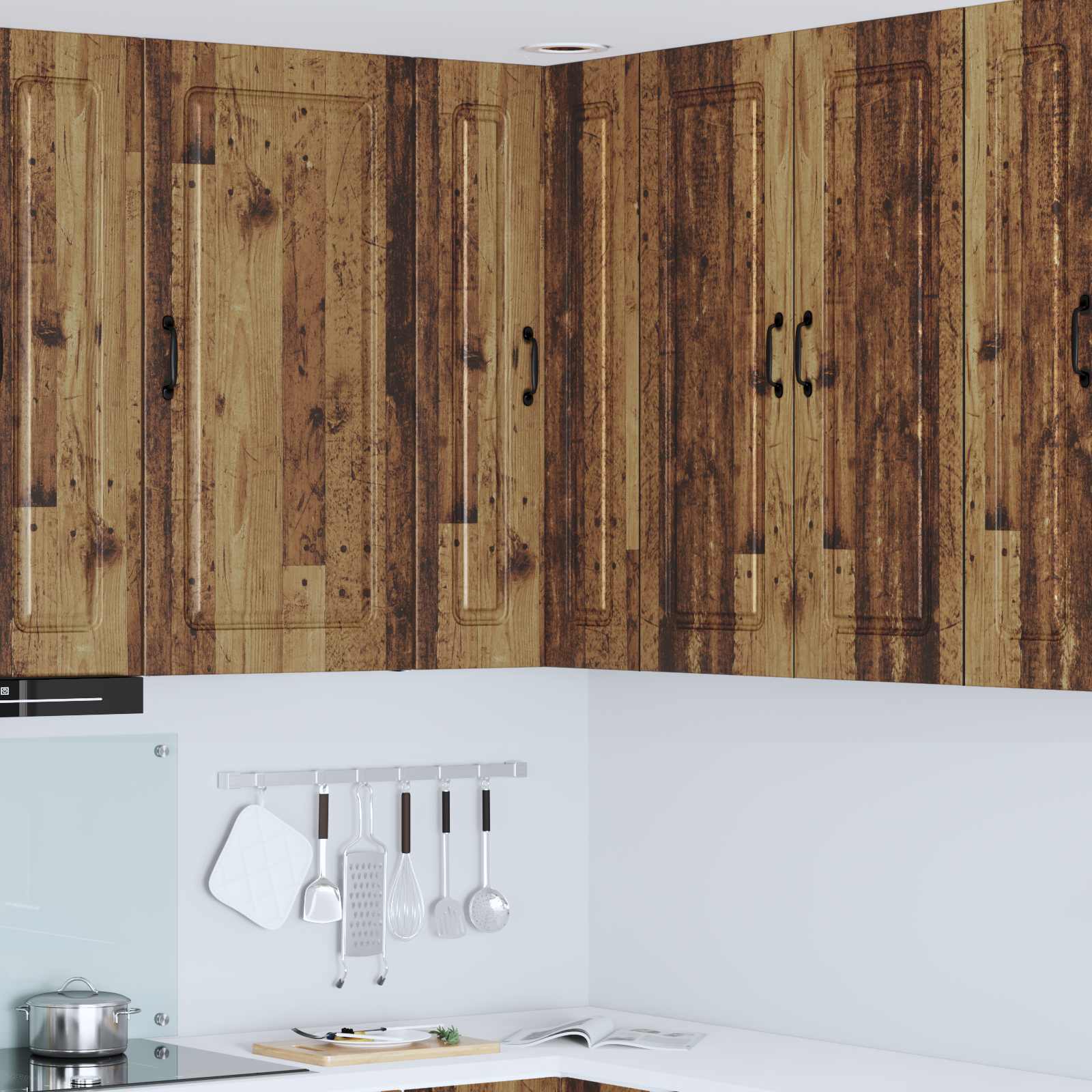 vidaXL Front do zmywarki Kalmar Stare drewno 57 x 57 x 100 cm