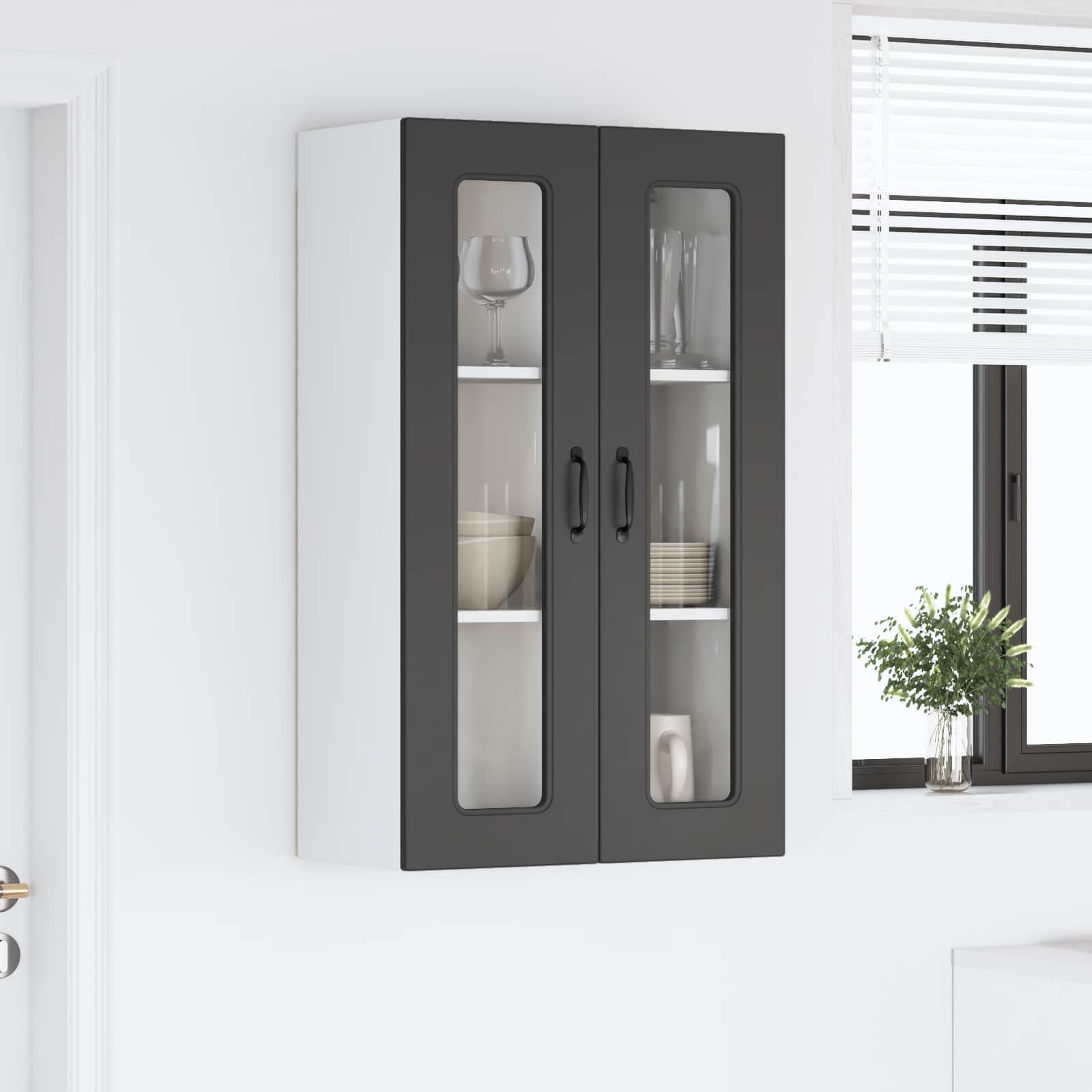 vidaXL Front do zmywarki Kalmar Czarny 60 x 31 x 100 cm